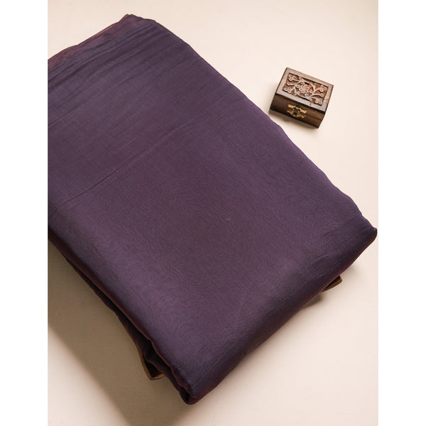 PURE BANARASI MUL CHANDERI DYED FABRIC