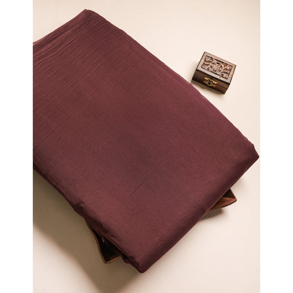 PURE BANARASI MUL CHANDERI DYED FABRIC