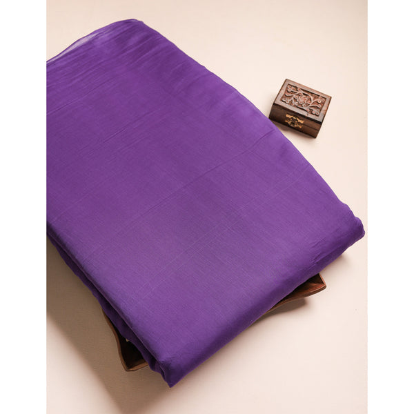 PURE BANARASI MUL CHANDERI DYED FABRIC