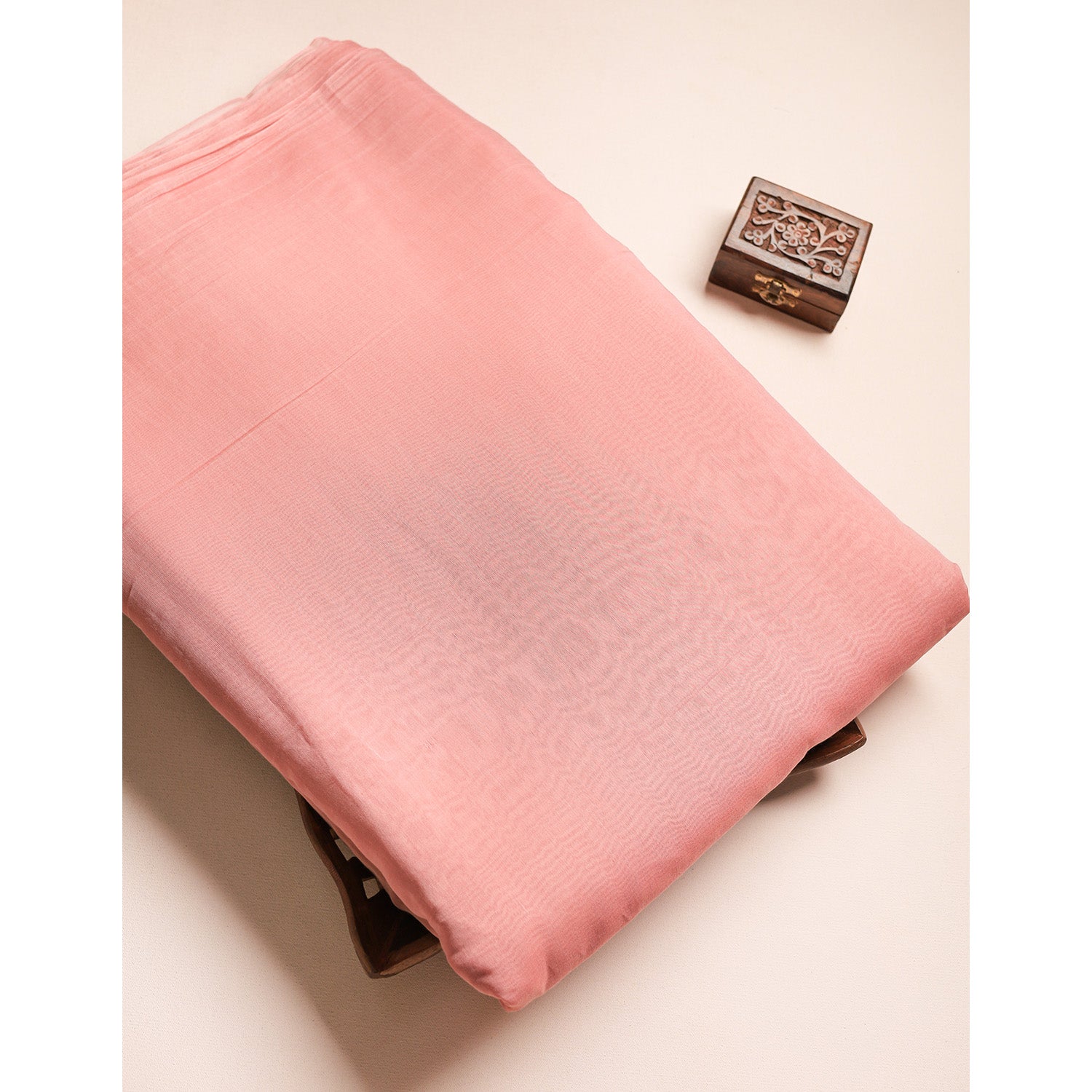 PURE BANARASI MUL CHANDERI DYED FABRIC