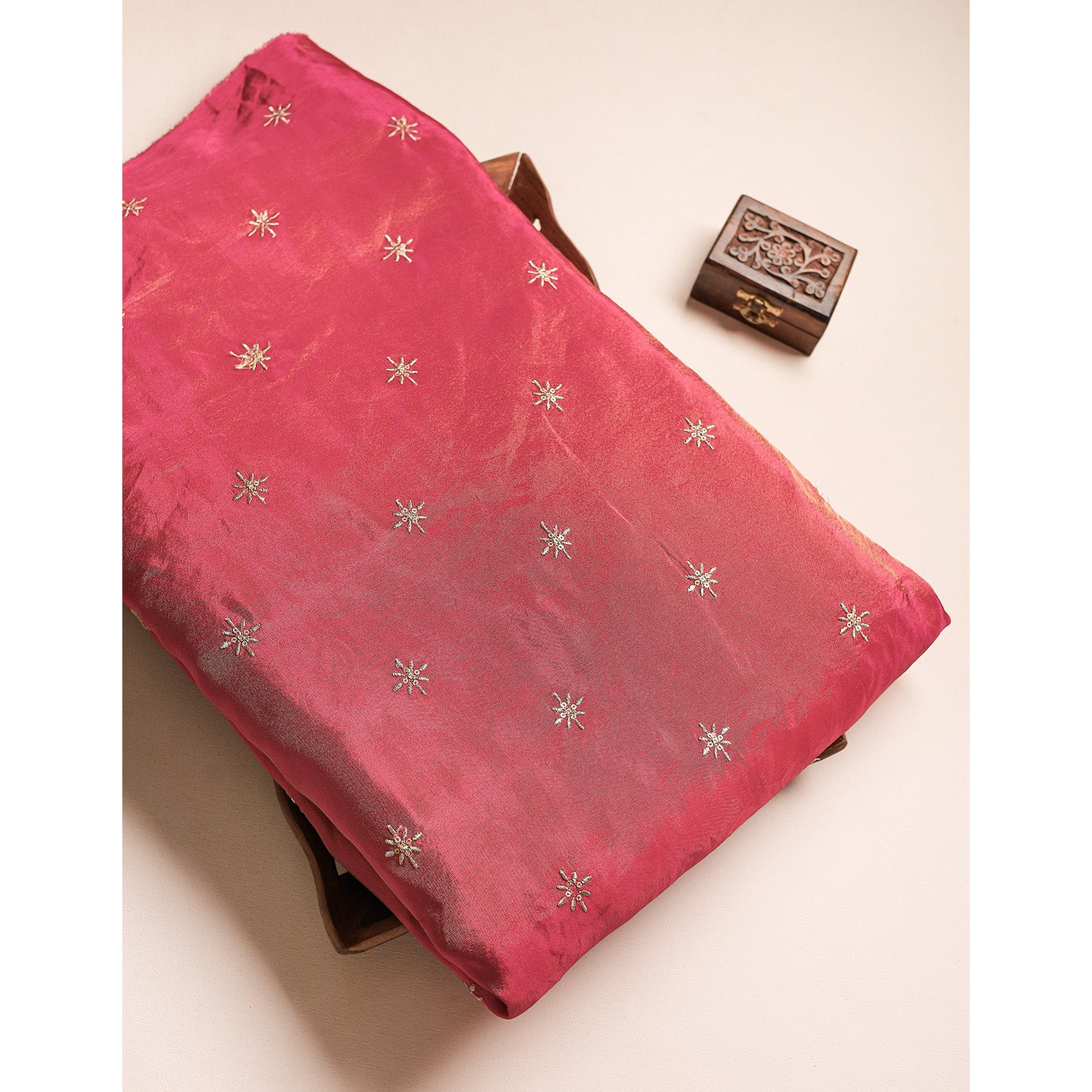 TISSUE EMBROIDERED FABRIC