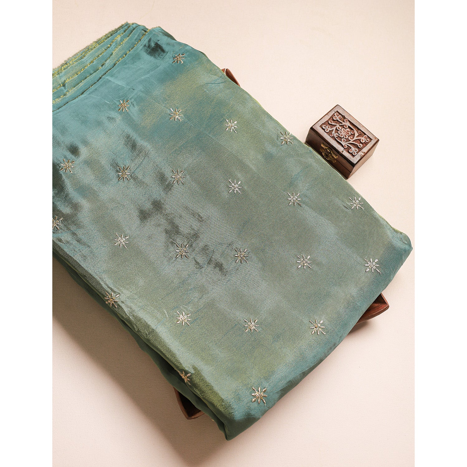 TISSUE EMBROIDERED FABRIC