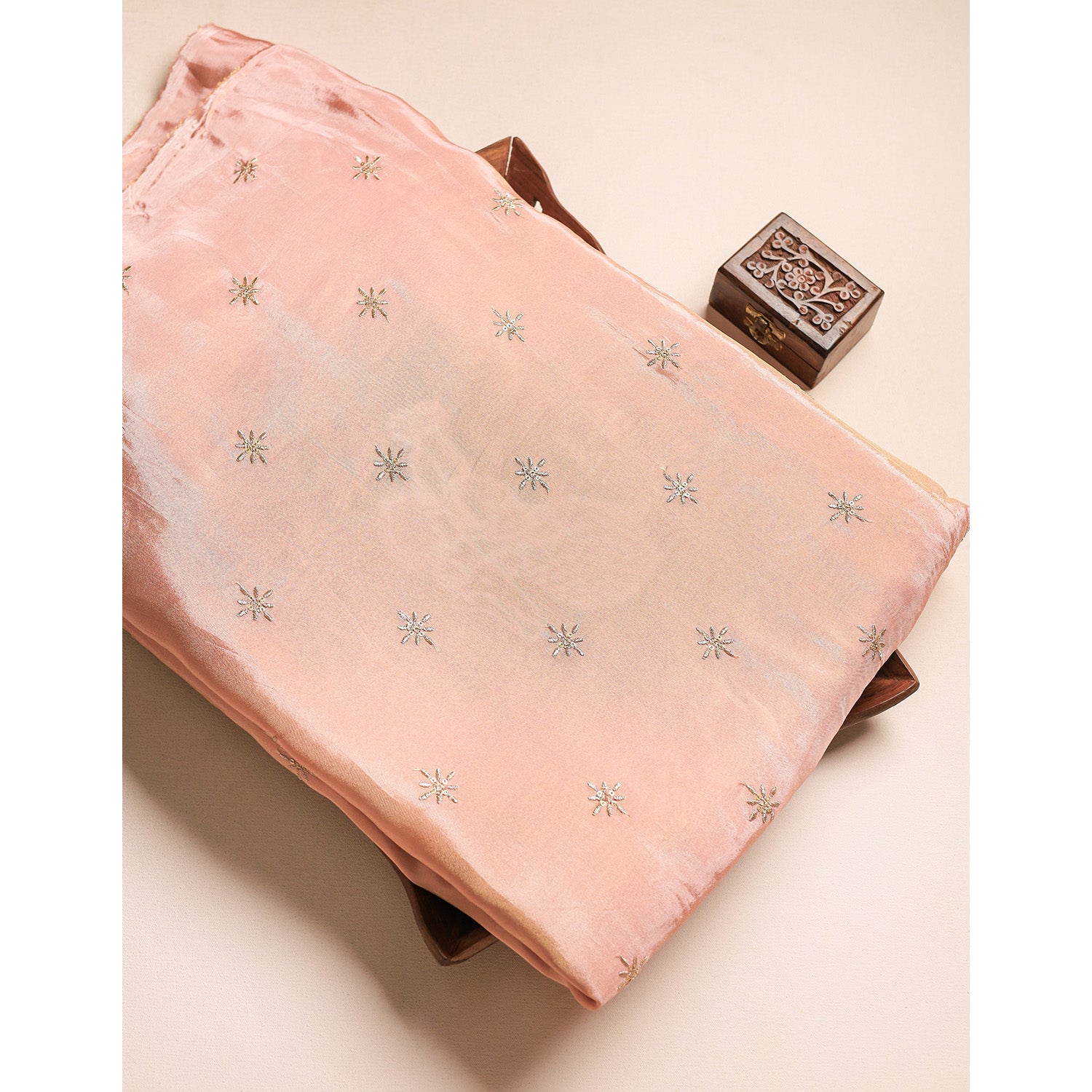 TISSUE EMBROIDERED FABRIC