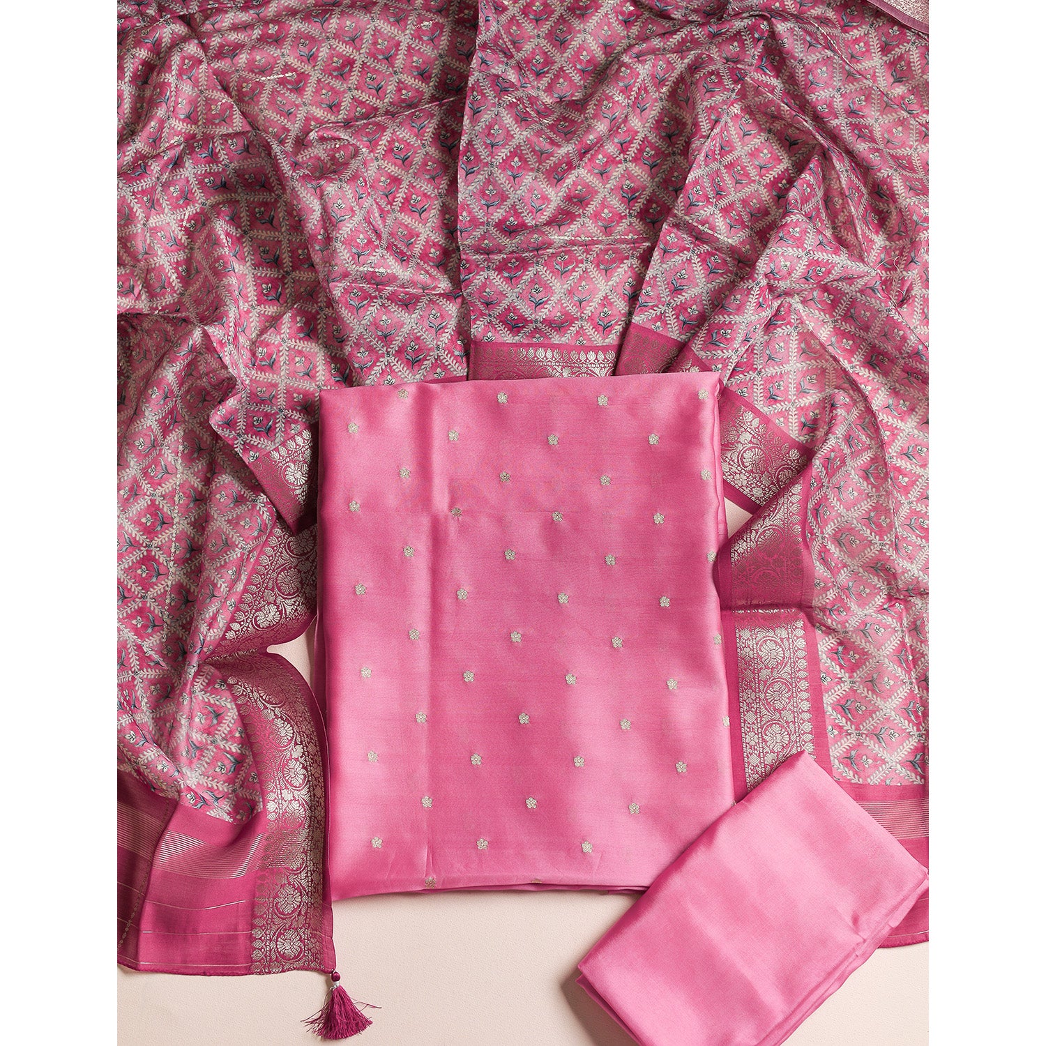 ZAVYA - PURE BANARASI SILK SUIT SET