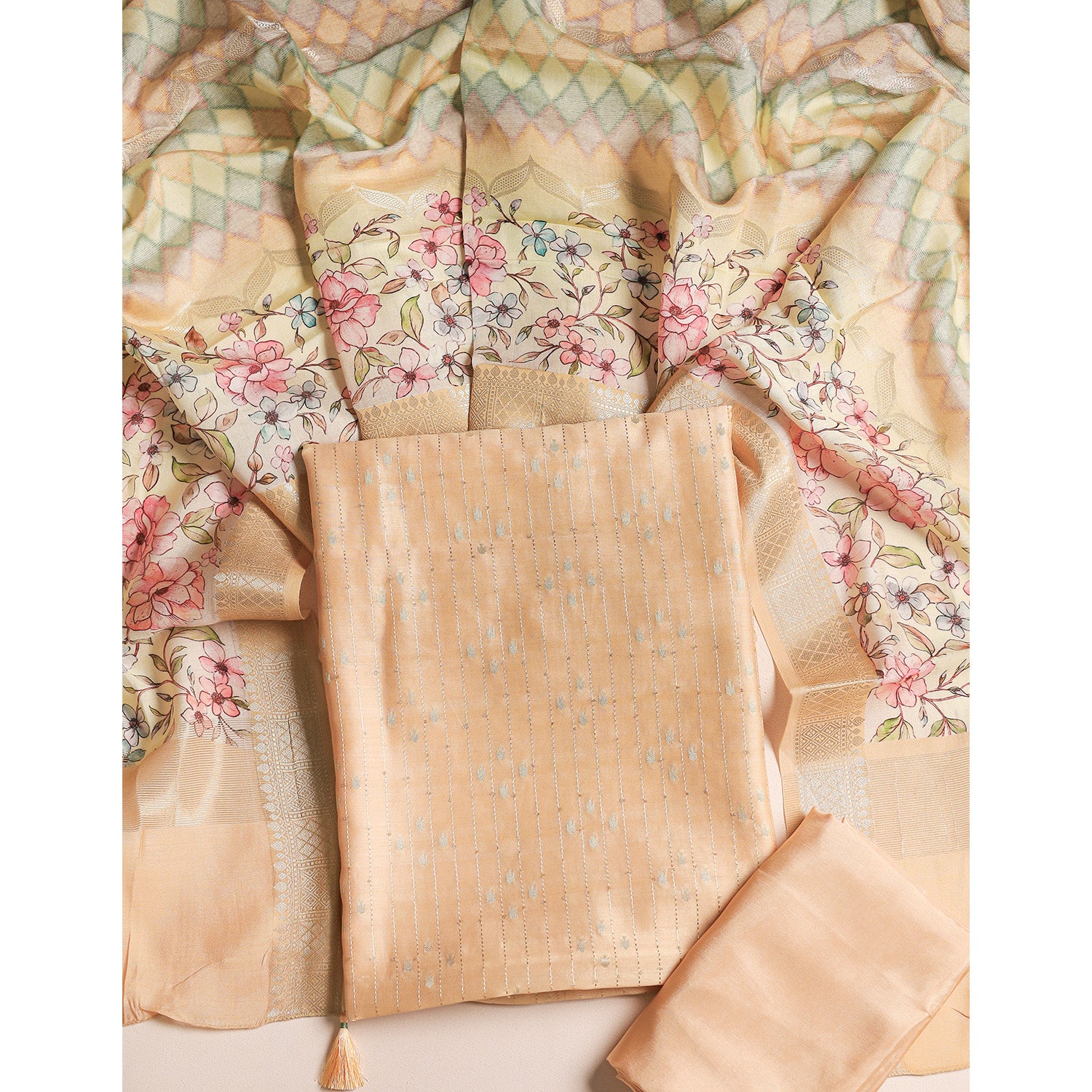 ZAVYA - PURE BANARASI SILK SUIT SET