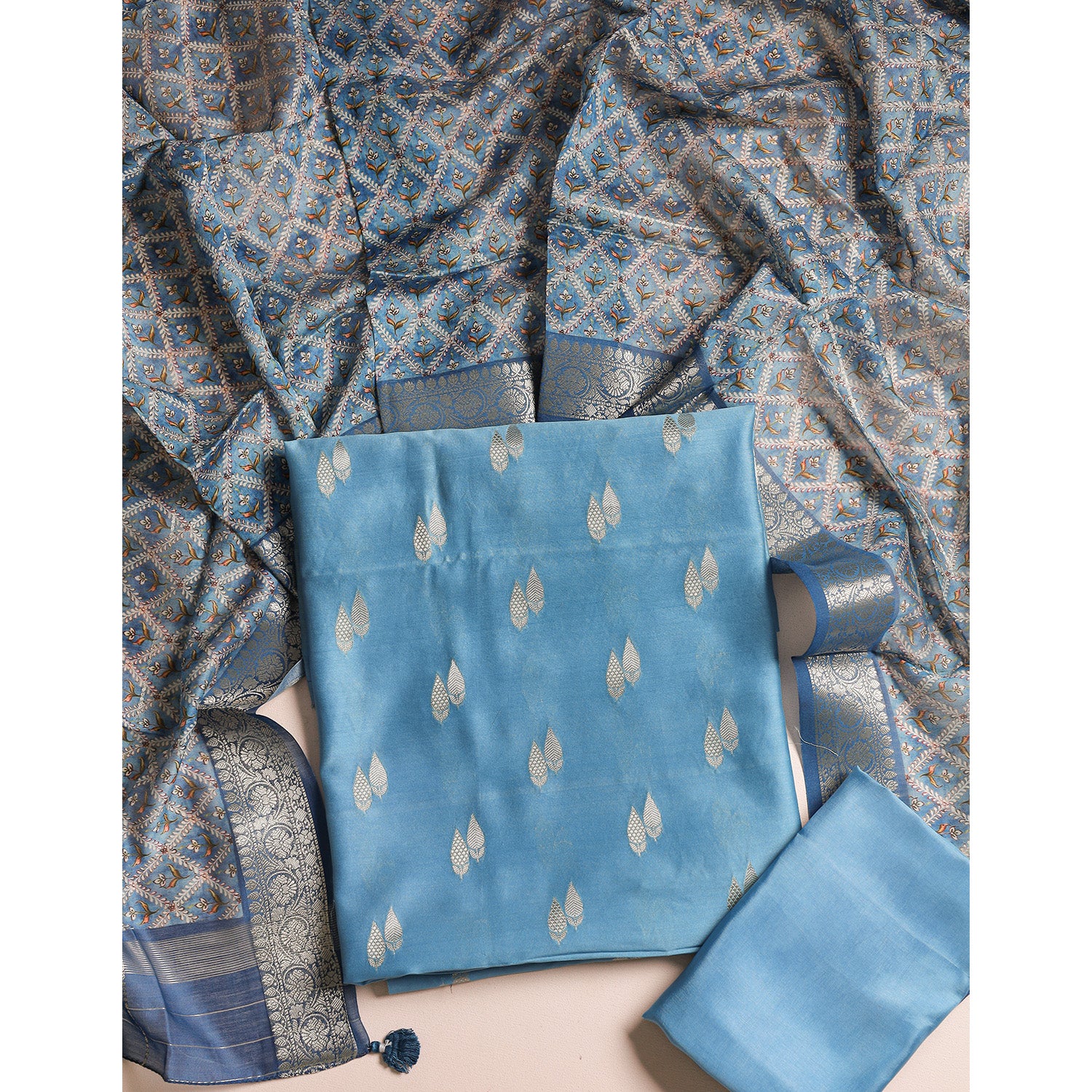 ZAVYA - PURE BANARASI SILK SUIT SET