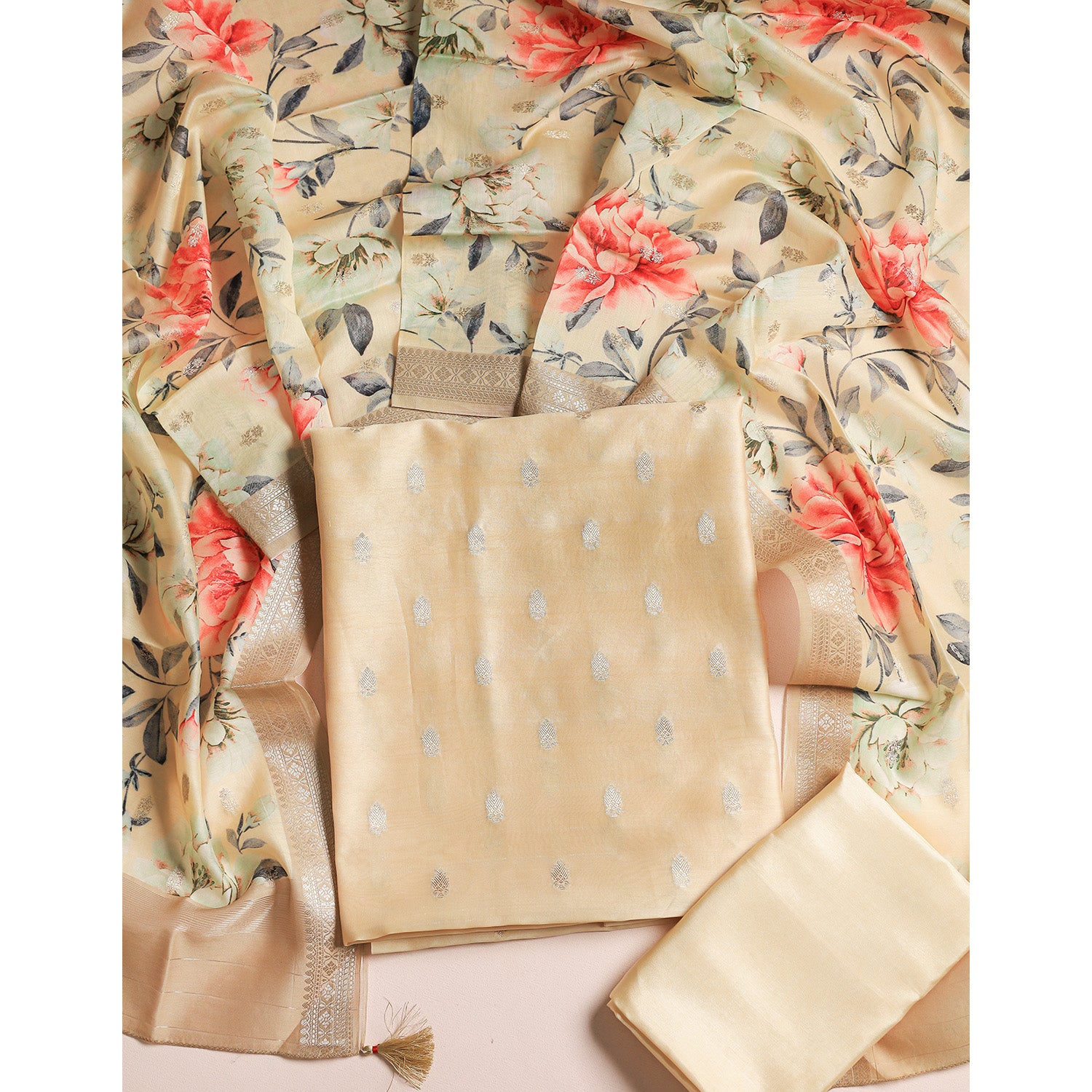 ZAVYA - PURE BANARASI SILK SUIT SET