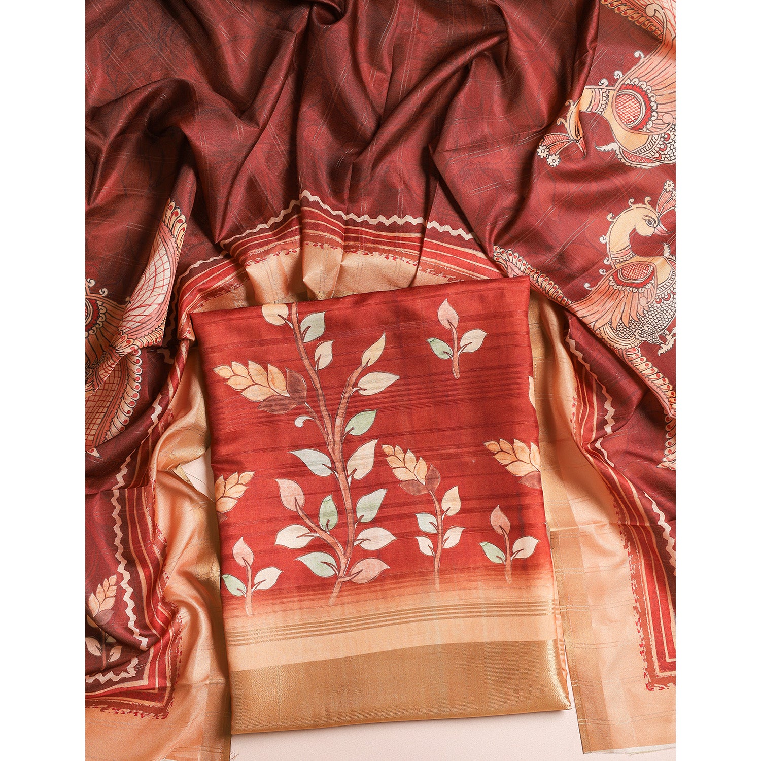 SEMI TUSSAR 2 PIECE SUIT SET