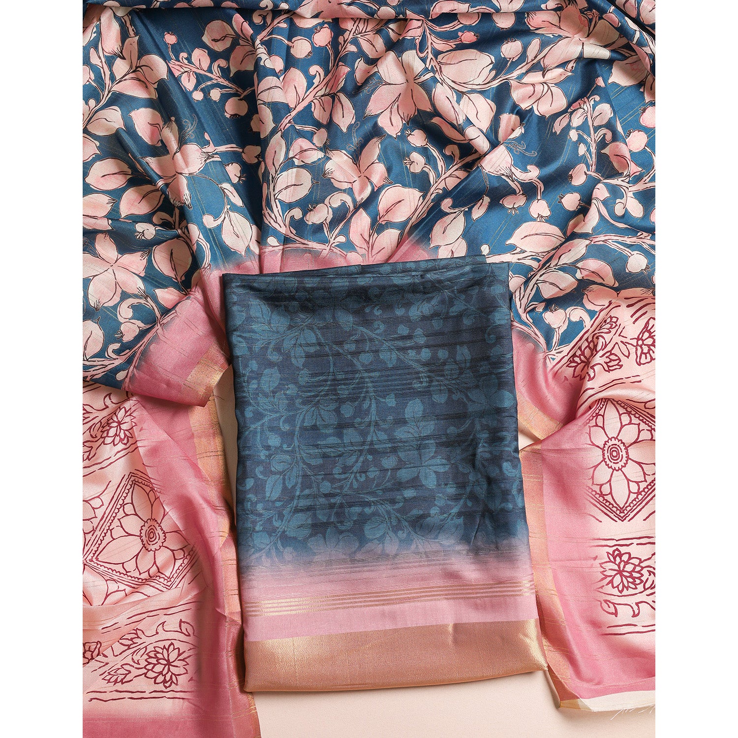 SEMI TUSSAR 2 PIECE SUIT SET