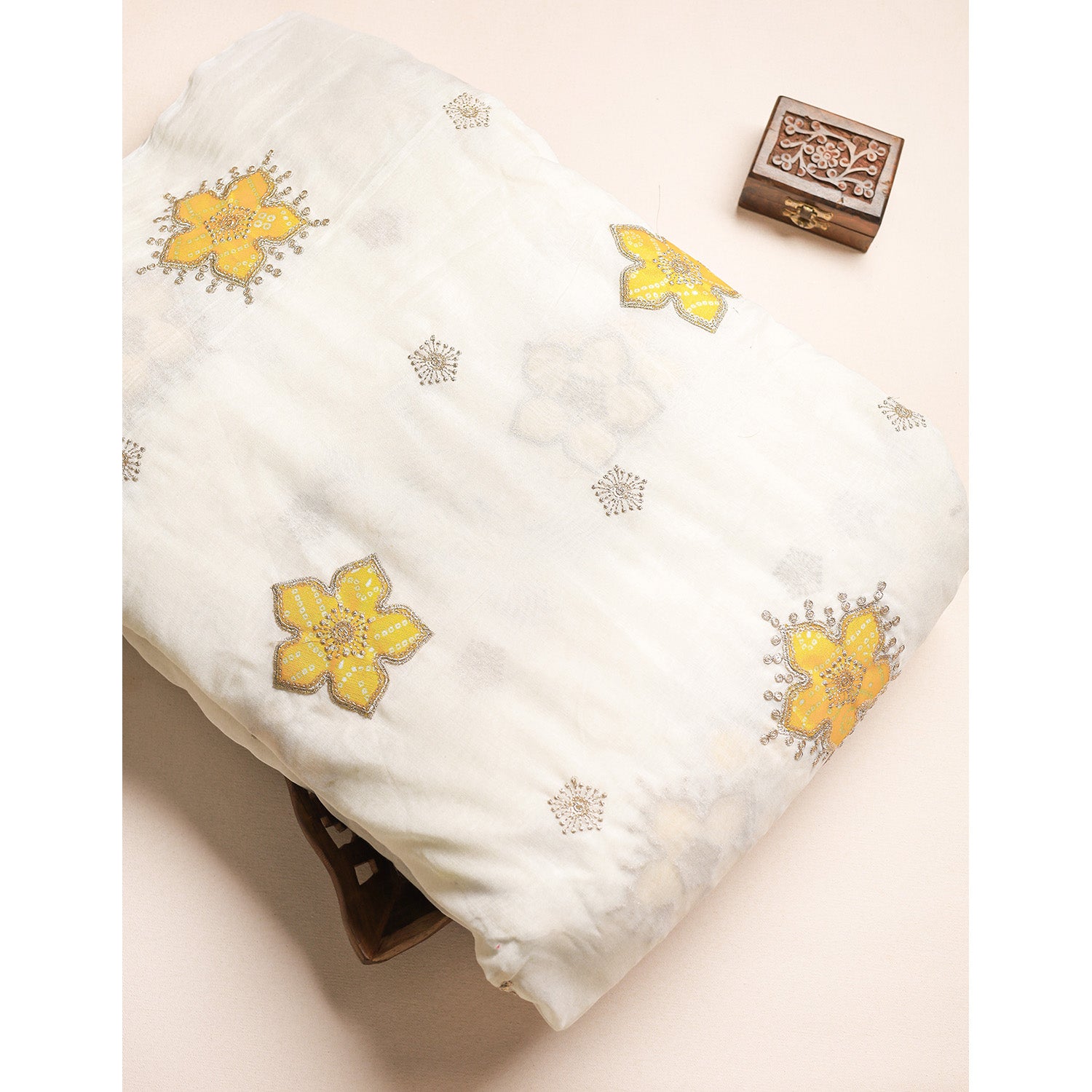 CHINON BANDHANI EMBROIDERED FABRIC