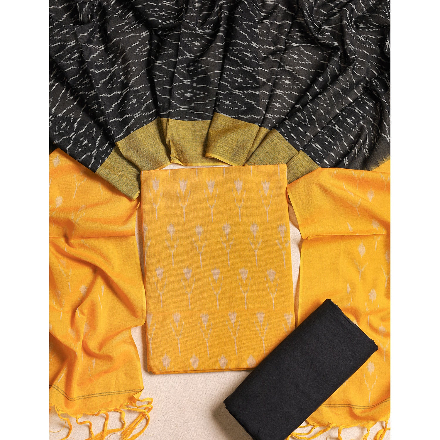 PURE COTTON MERCERIZED IKAT SUIT SET