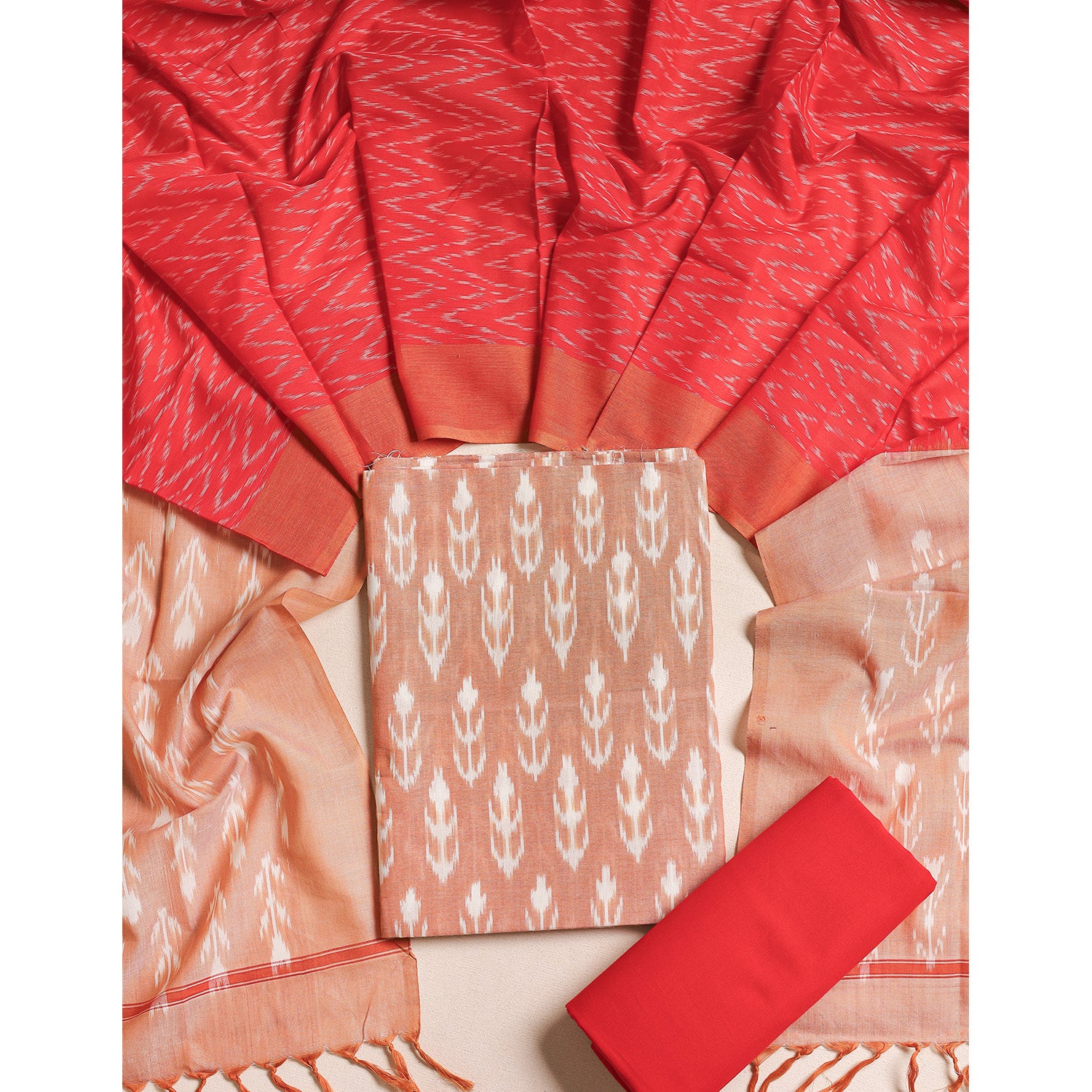 PURE COTTON MERCERIZED IKAT SUIT SET