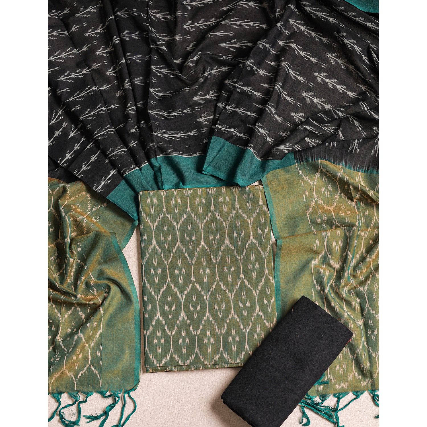 PURE COTTON MERCERIZED IKAT SUIT SET