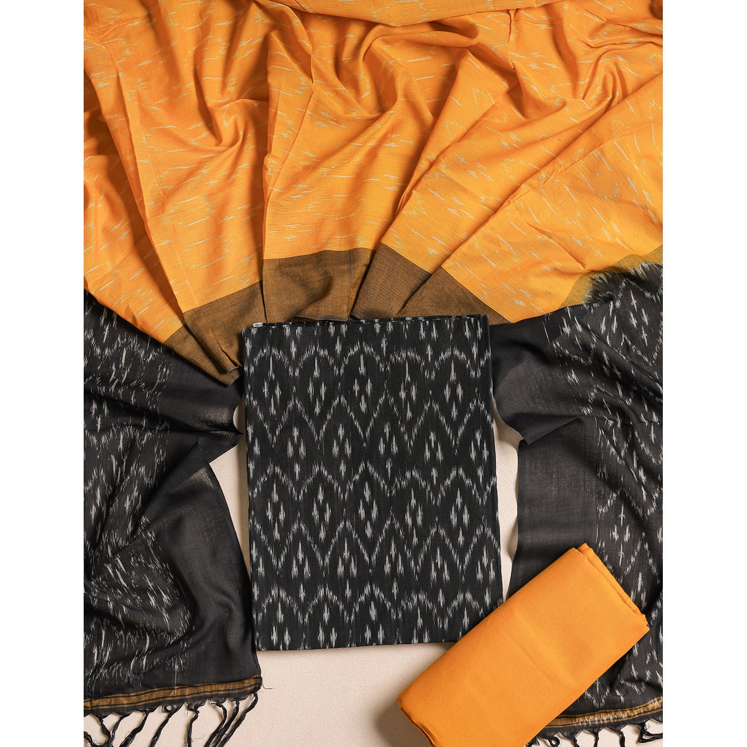 PURE COTTON MERCERIZED IKAT SUIT SET