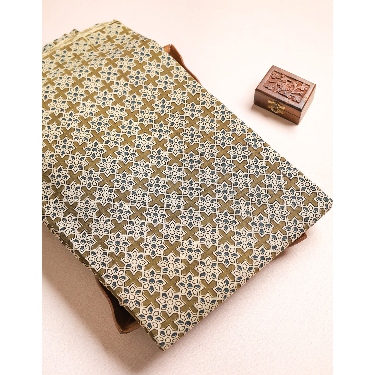 COTTON HANDBLOCK KALAMKARI PRINTED FABRIC