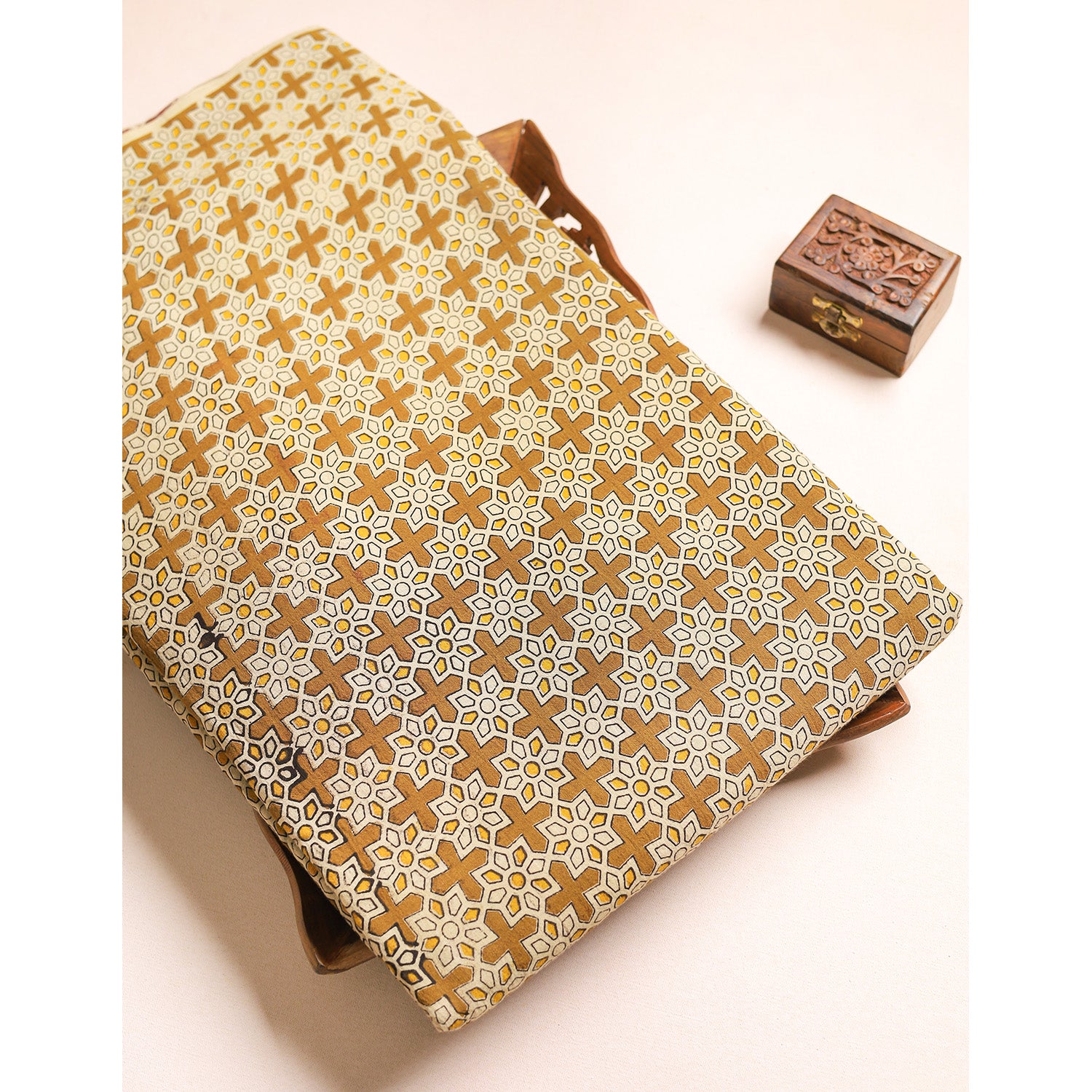 COTTON HANDBLOCK KALAMKARI PRINTED FABRIC