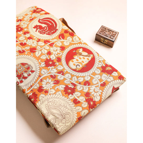 COTTON HANDBLOCK KALAMKARI PRINTED FABRIC