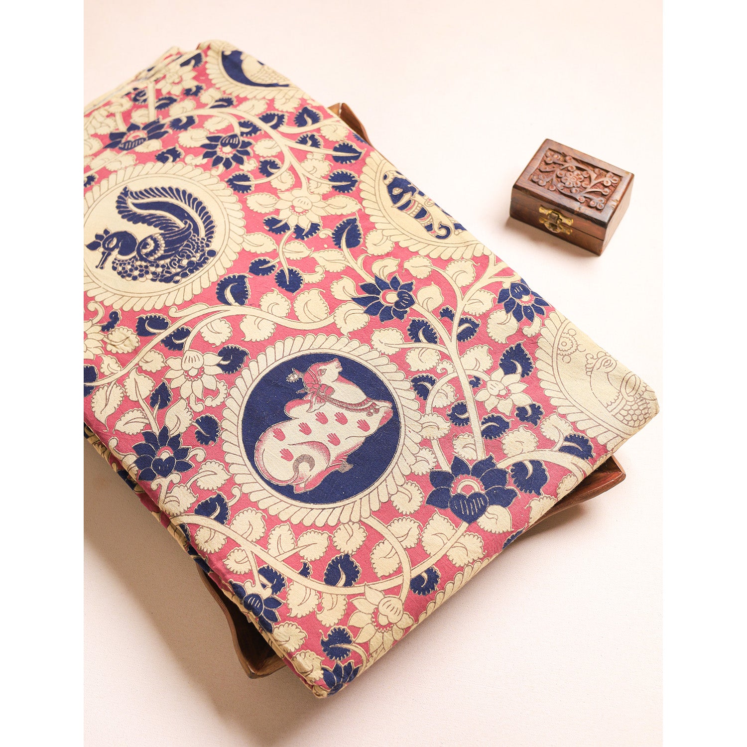 COTTON HANDBLOCK KALAMKARI PRINTED FABRIC