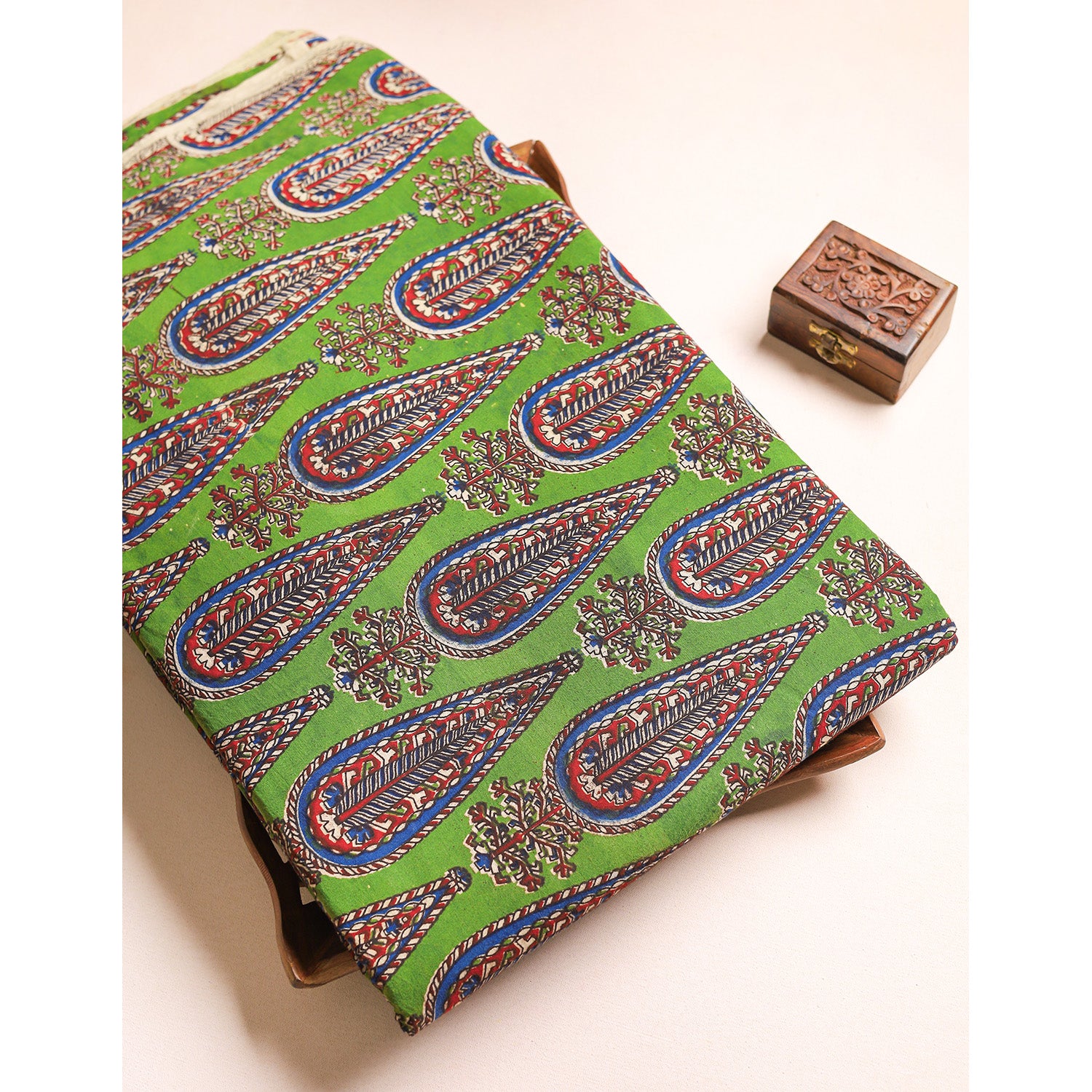 COTTON HANDBLOCK KALAMKARI PRINTED FABRIC