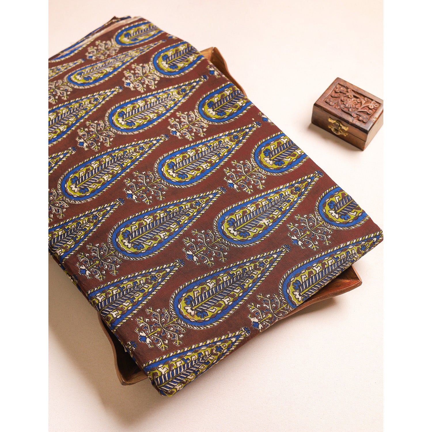 COTTON HANDBLOCK KALAMKARI PRINTED FABRIC