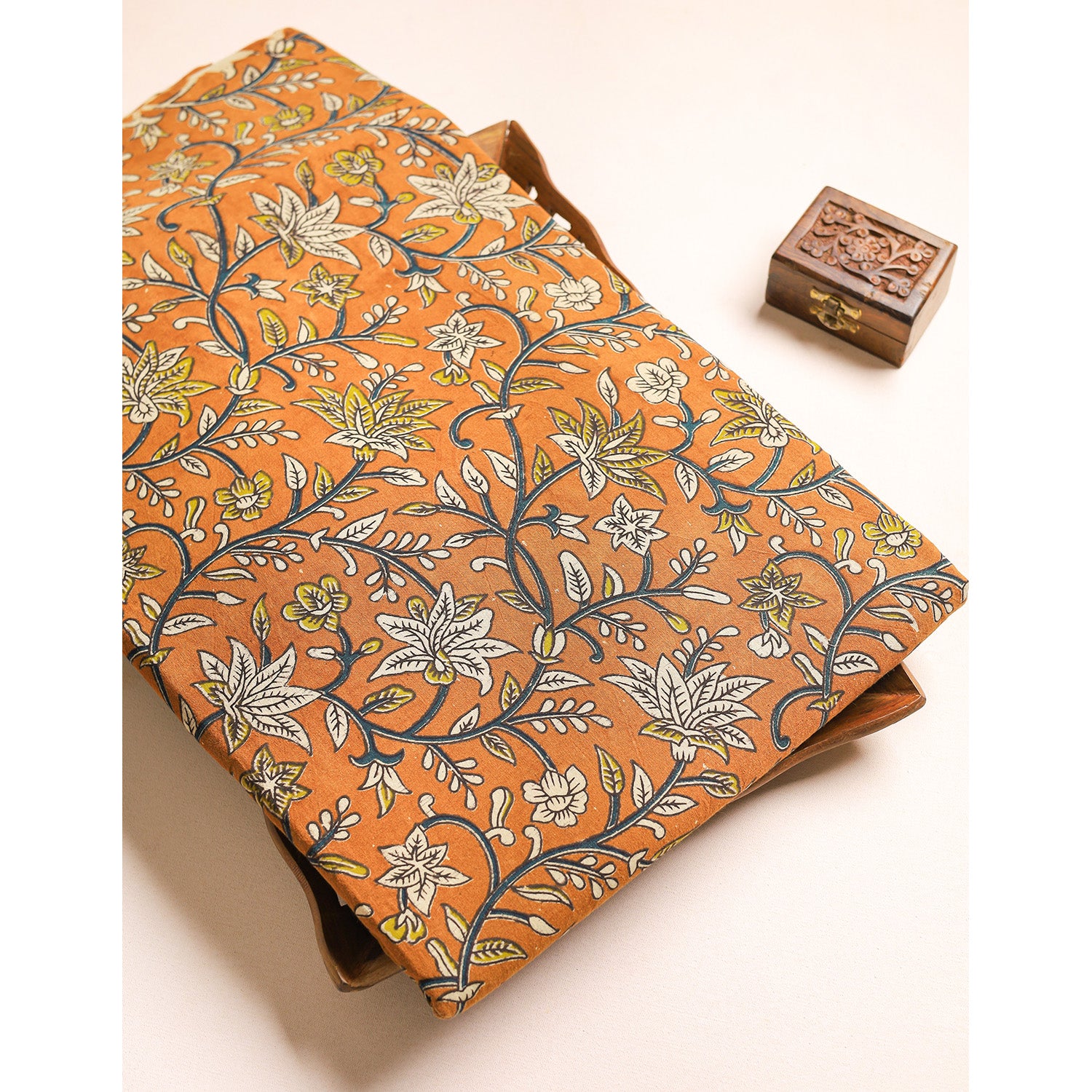 COTTON HANDBLOCK KALAMKARI PRINTED FABRIC