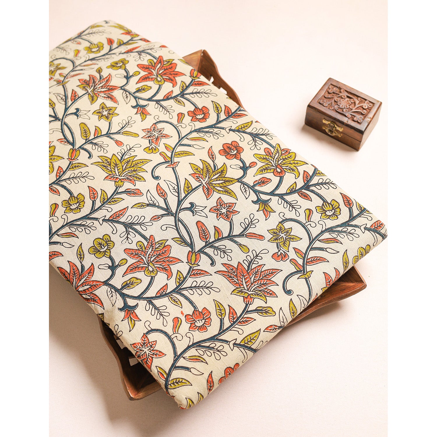 COTTON HANDBLOCK KALAMKARI PRINTED FABRIC