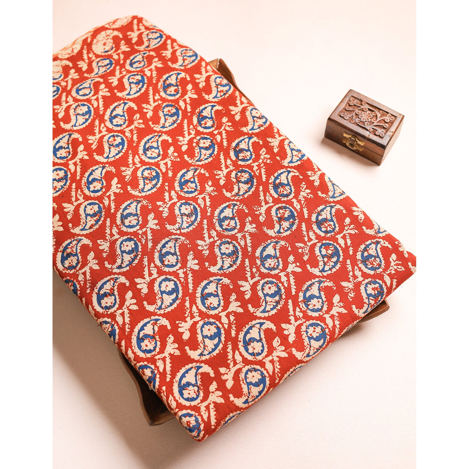 COTTON HANDBLOCK KALAMKARI PRINTED FABRIC