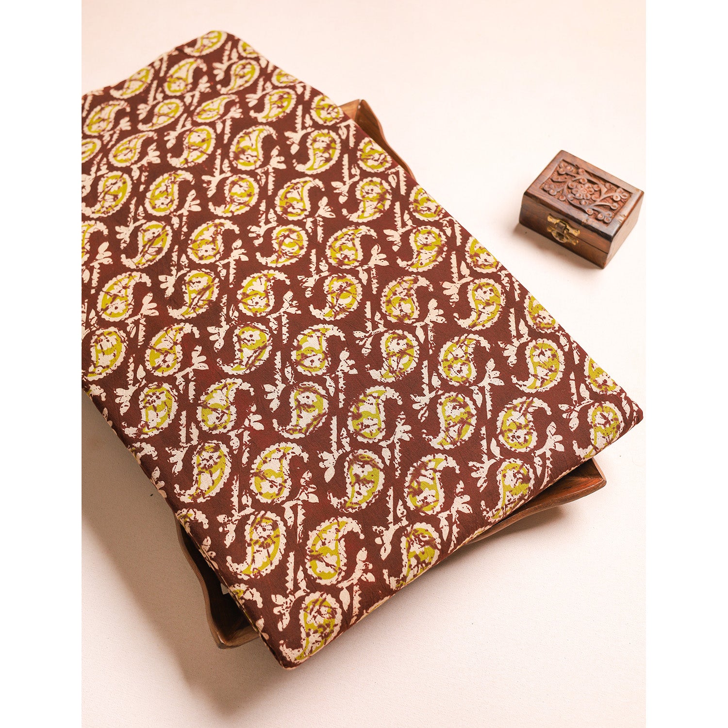 COTTON HANDBLOCK KALAMKARI PRINTED FABRIC