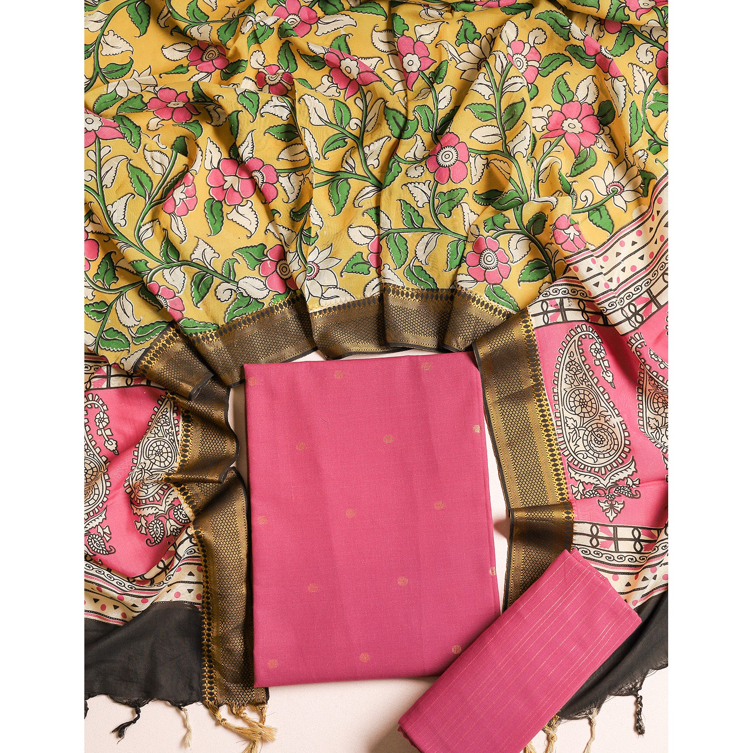 COTTON WOVEN LUREX SUIT SET