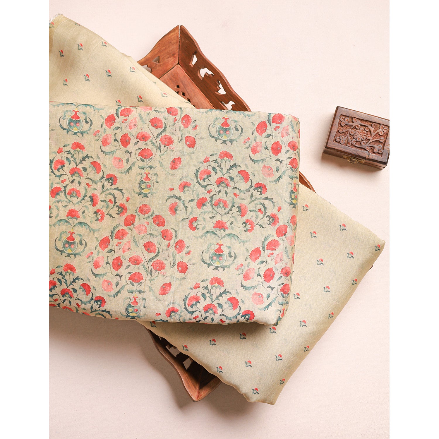 GULBAHAAR - PURE MOGRA CHANDERI SILK FABRICS