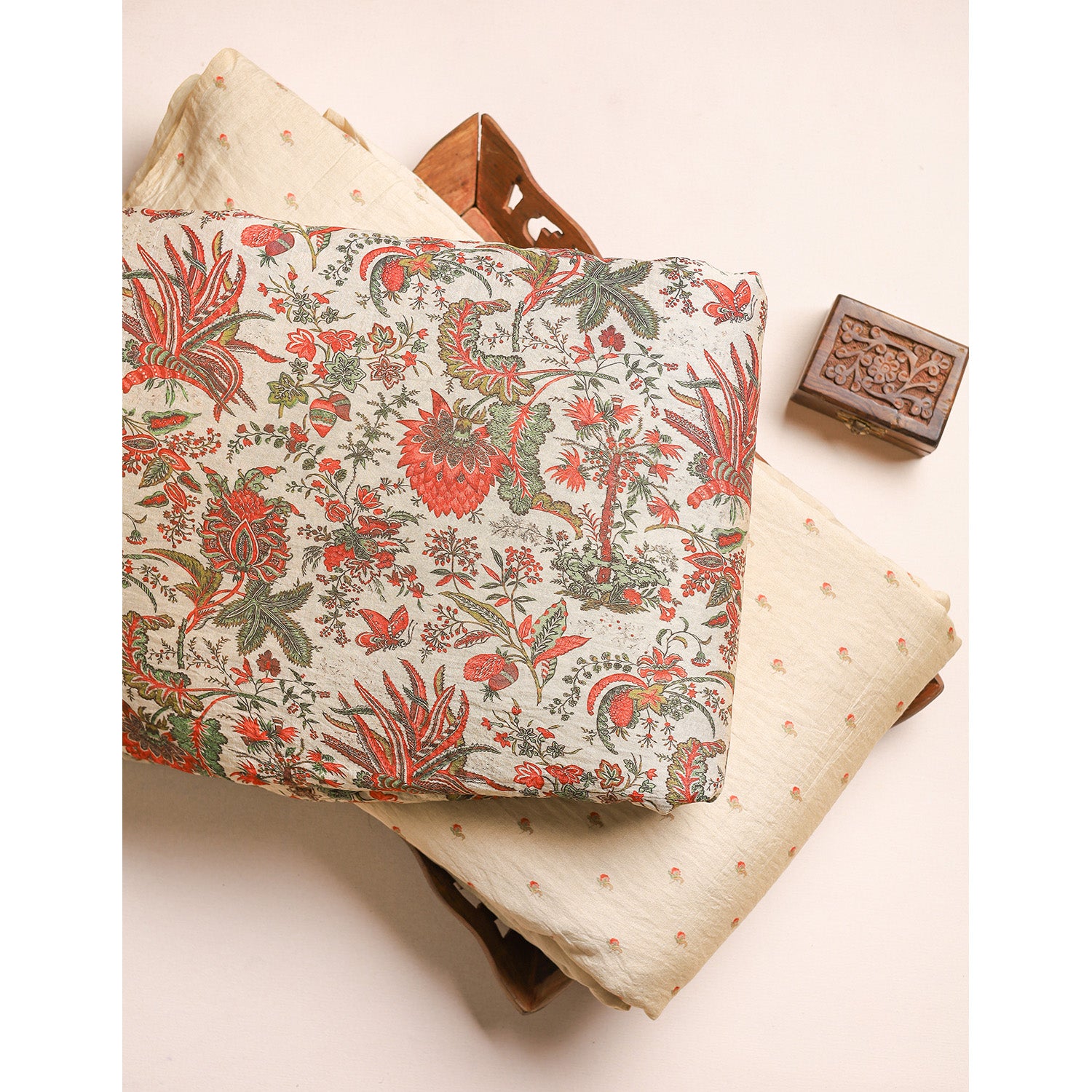 GULBAHAAR - PURE MOGRA CHANDERI SILK FABRICS