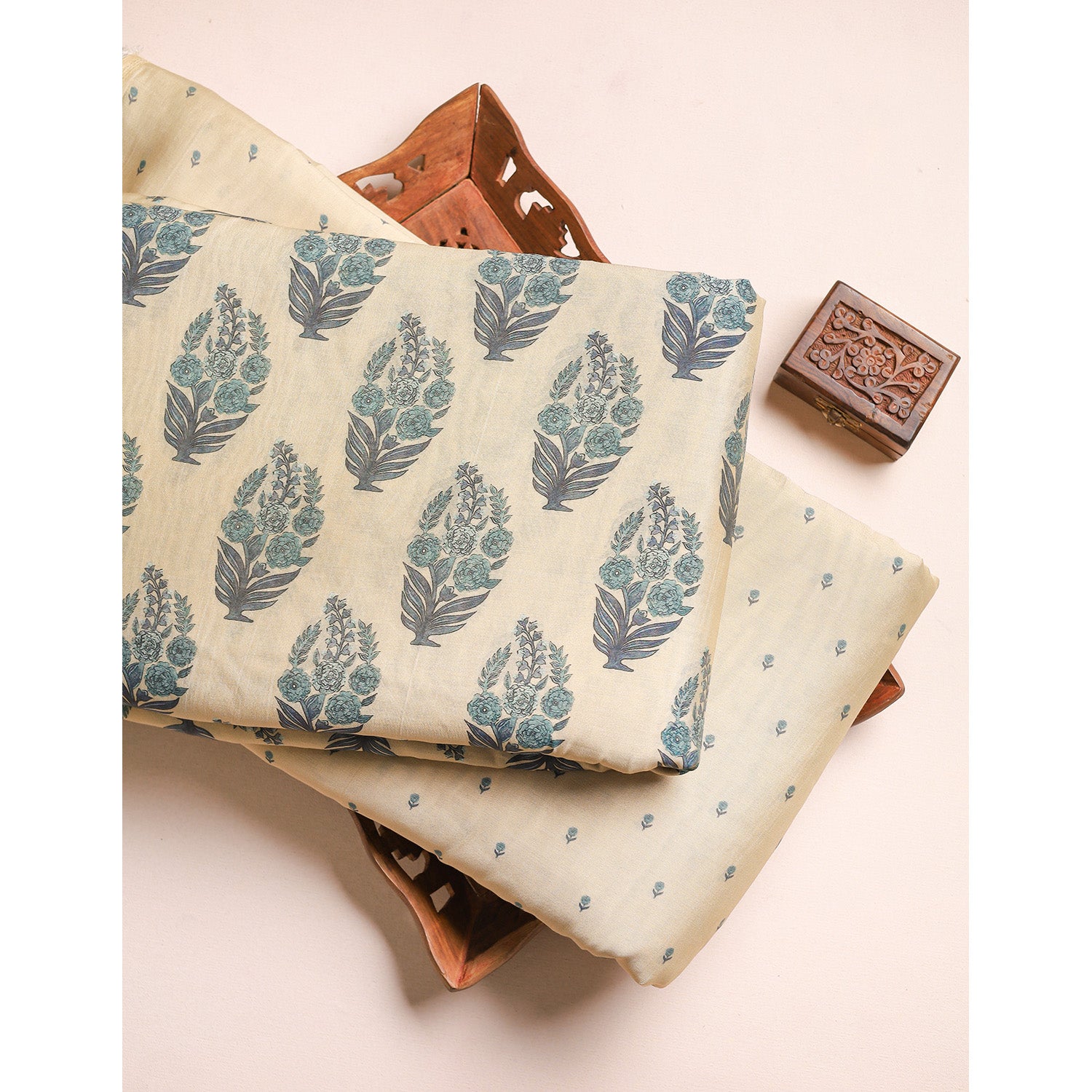 GULBAHAAR - PURE MOGRA CHANDERI SILK FABRICS