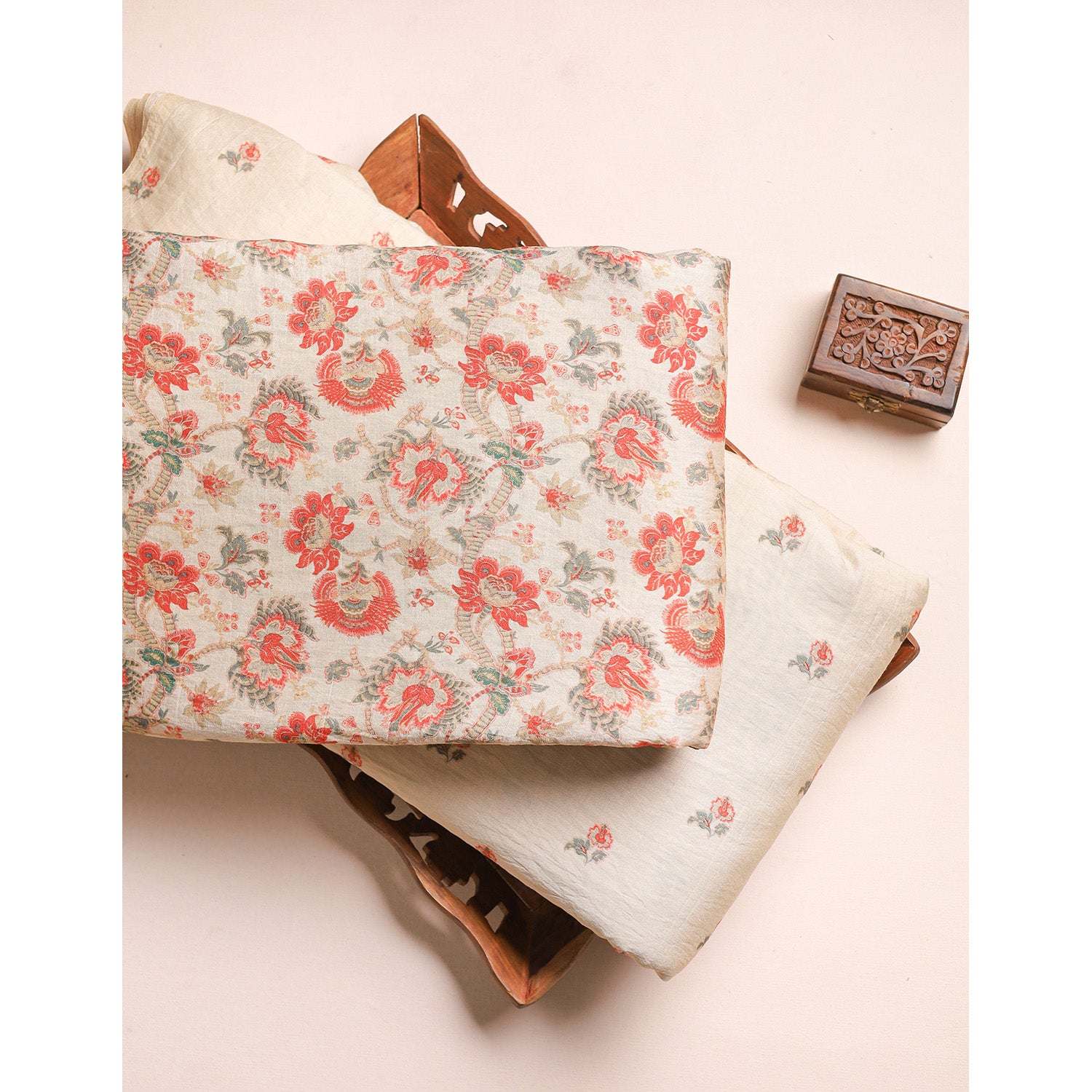 GULBAHAAR - PURE MOGRA CHANDERI SILK FABRICS