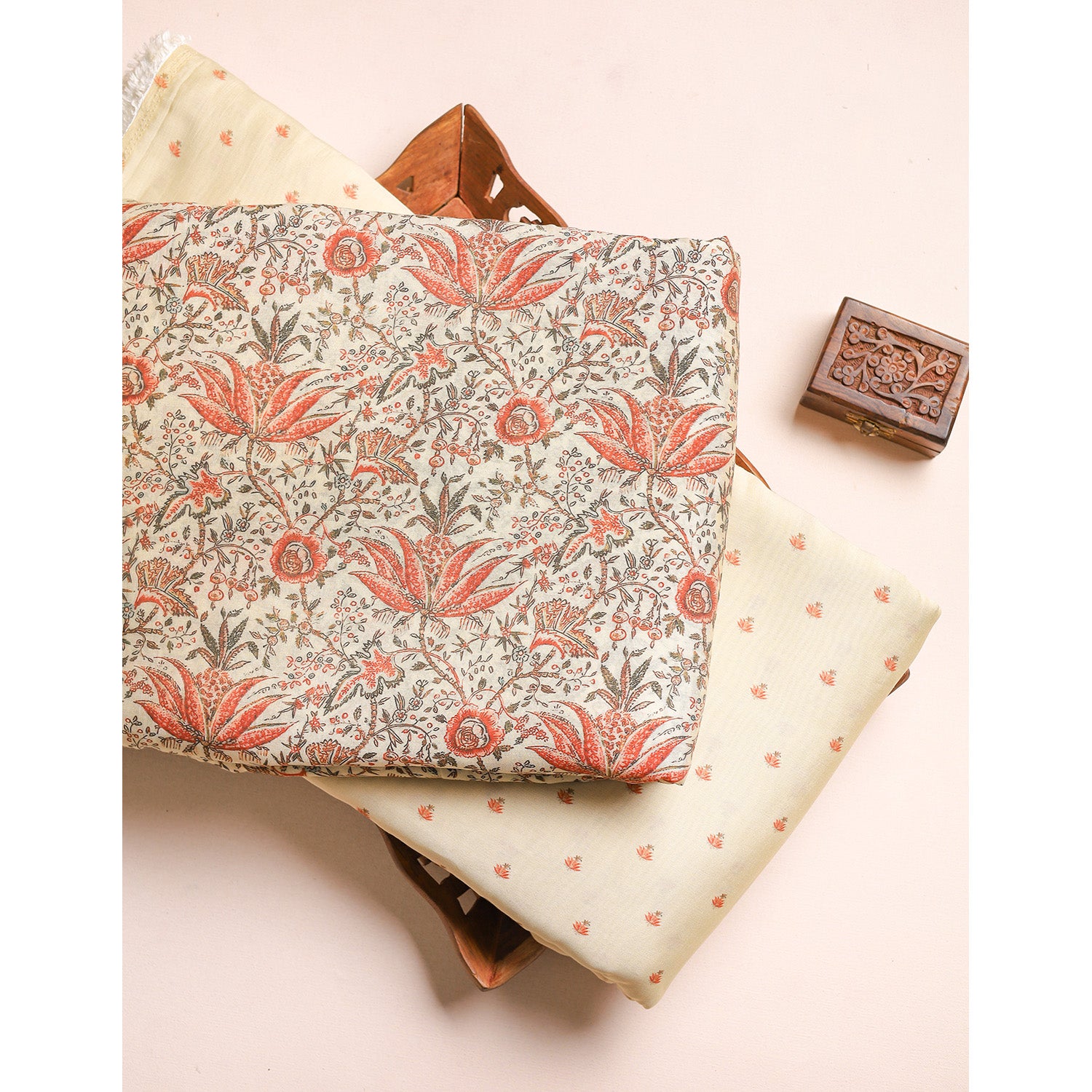 GULBAHAAR - PURE MOGRA CHANDERI SILK FABRICS