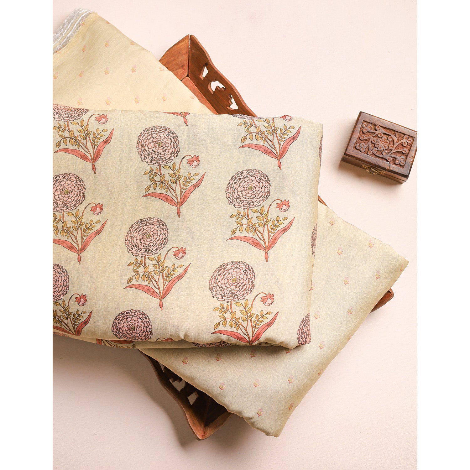 GULBAHAAR - PURE MOGRA CHANDERI SILK FABRICS