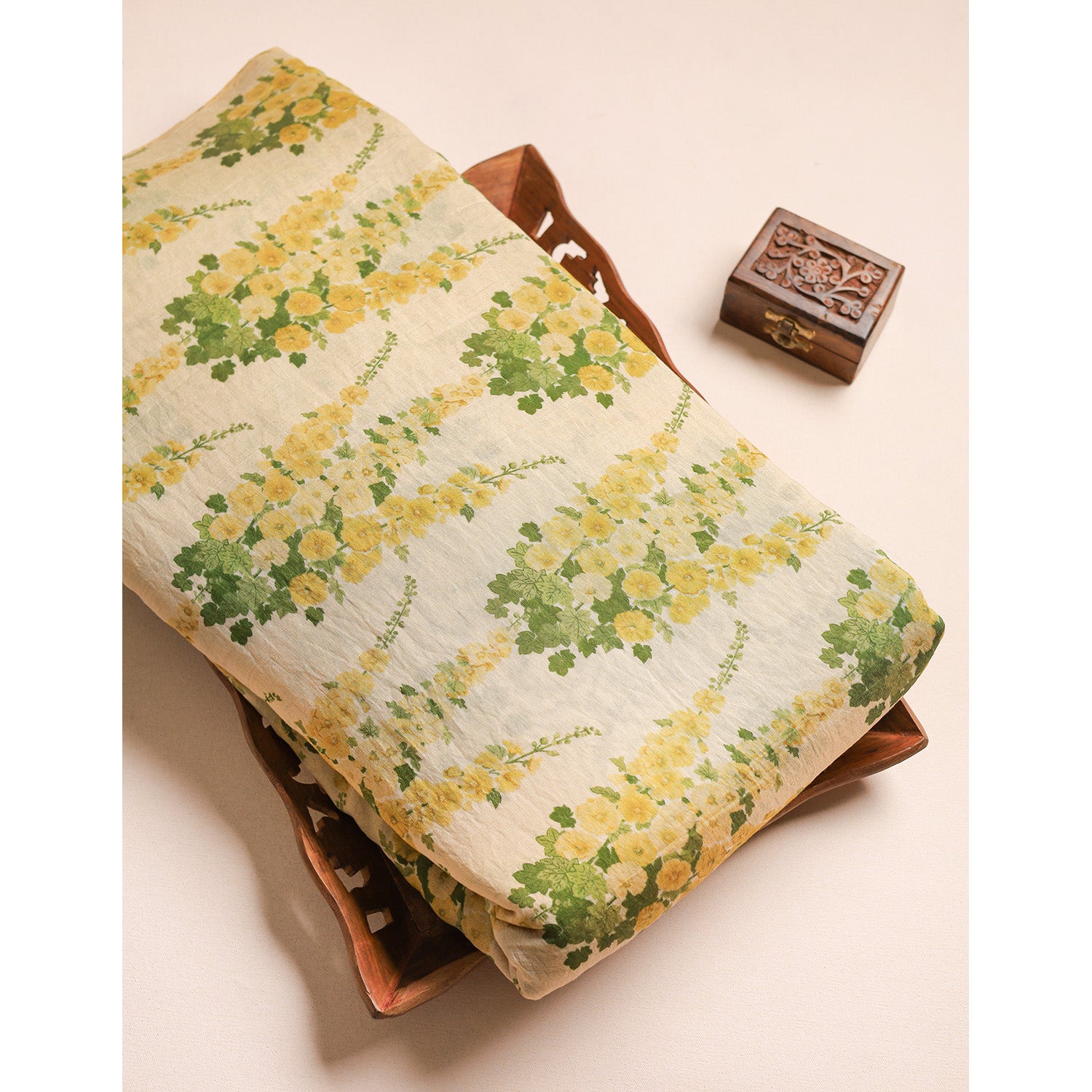 GULBAHAAR - PURE MOGRA CHANDERI SILK FABRIC