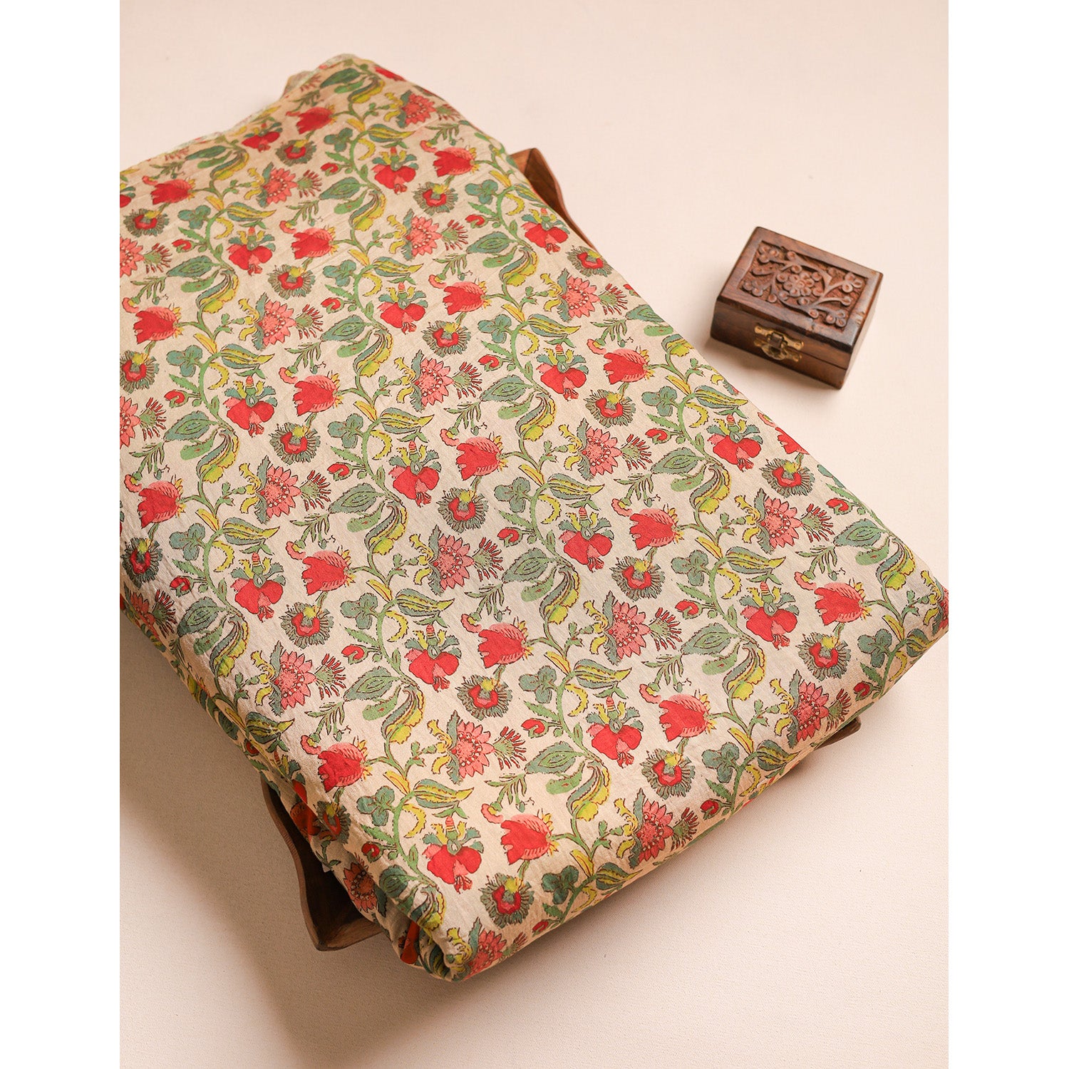 GULBAHAAR - PURE MOGRA CHANDERI SILK FABRIC