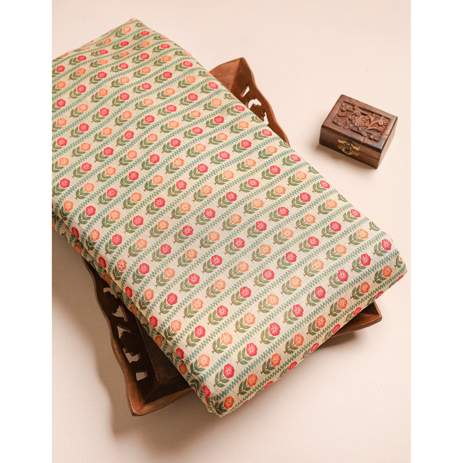 GULBAHAAR - PURE MOGRA CHANDERI SILK FABRIC