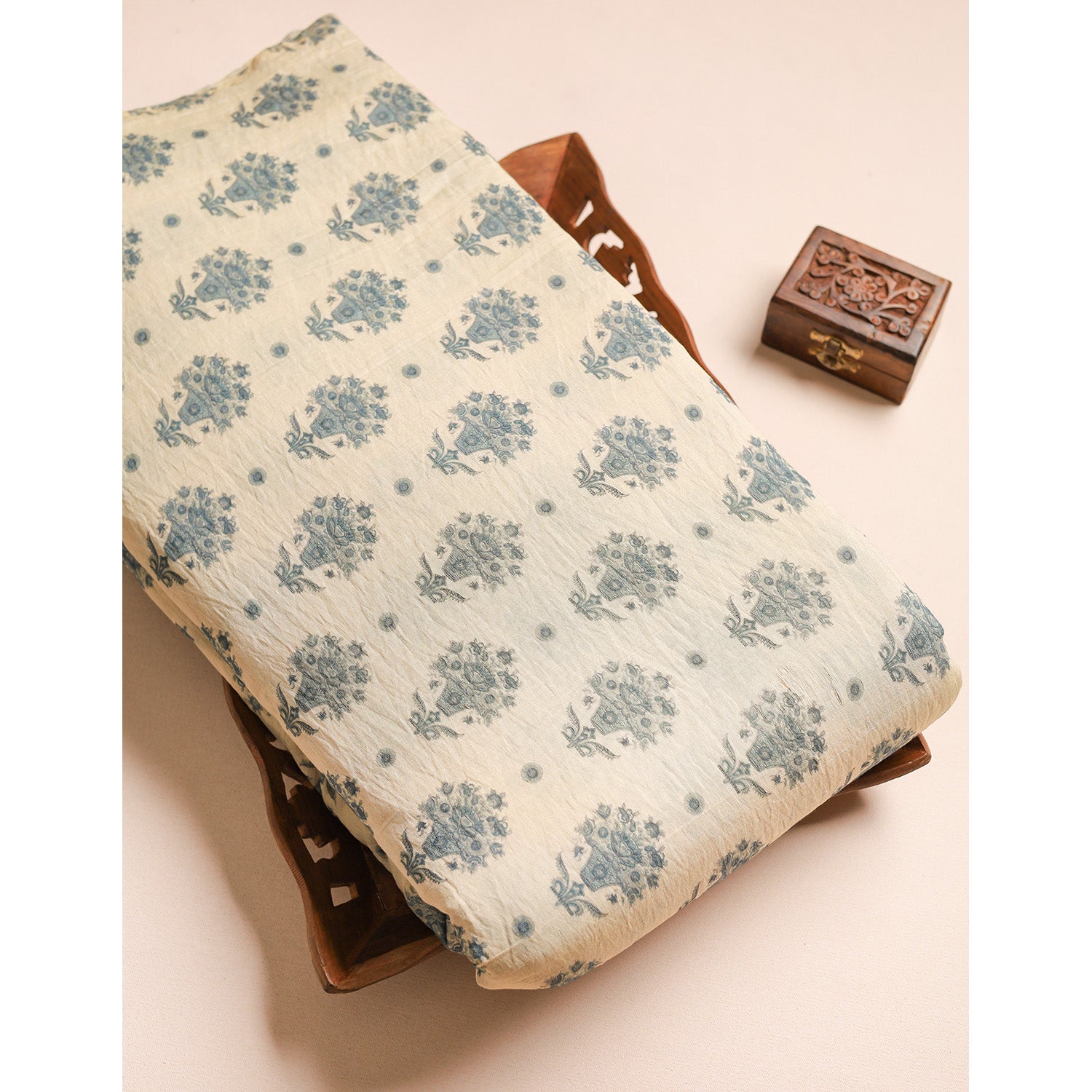 GULBAHAAR - PURE MOGRA CHANDERI SILK FABRIC