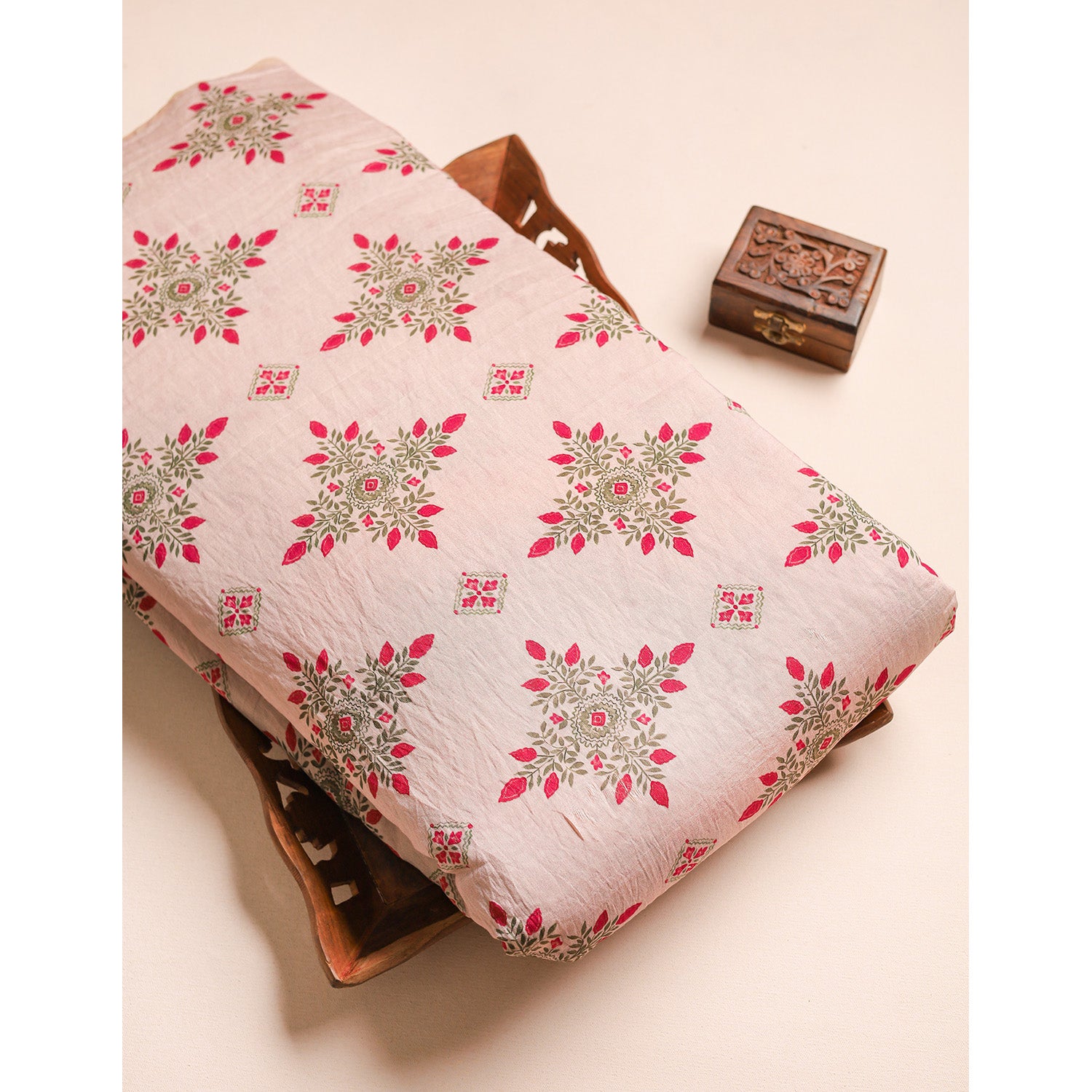 GULBAHAAR - PURE MOGRA CHANDERI SILK FABRIC