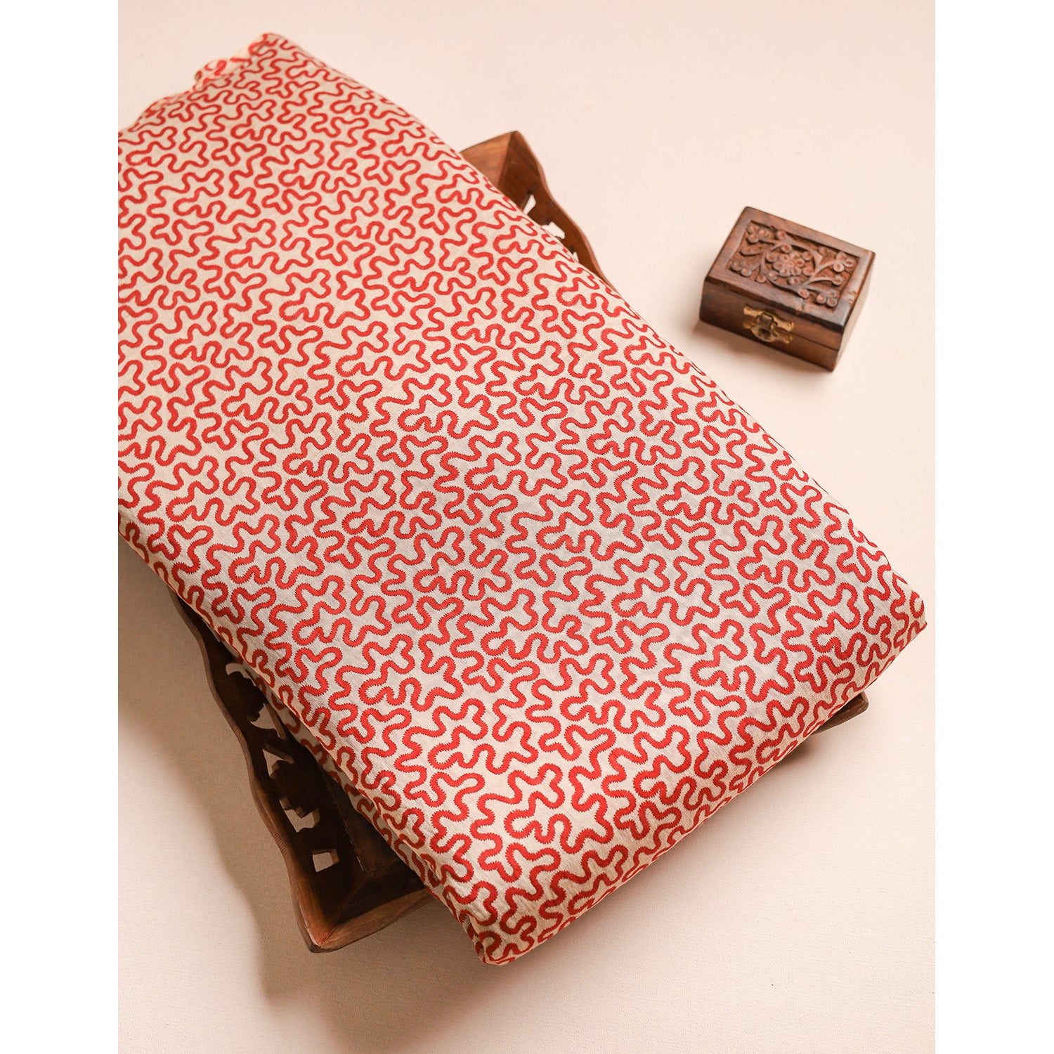 GULBAHAAR - PURE MOGRA CHANDERI SILK FABRIC