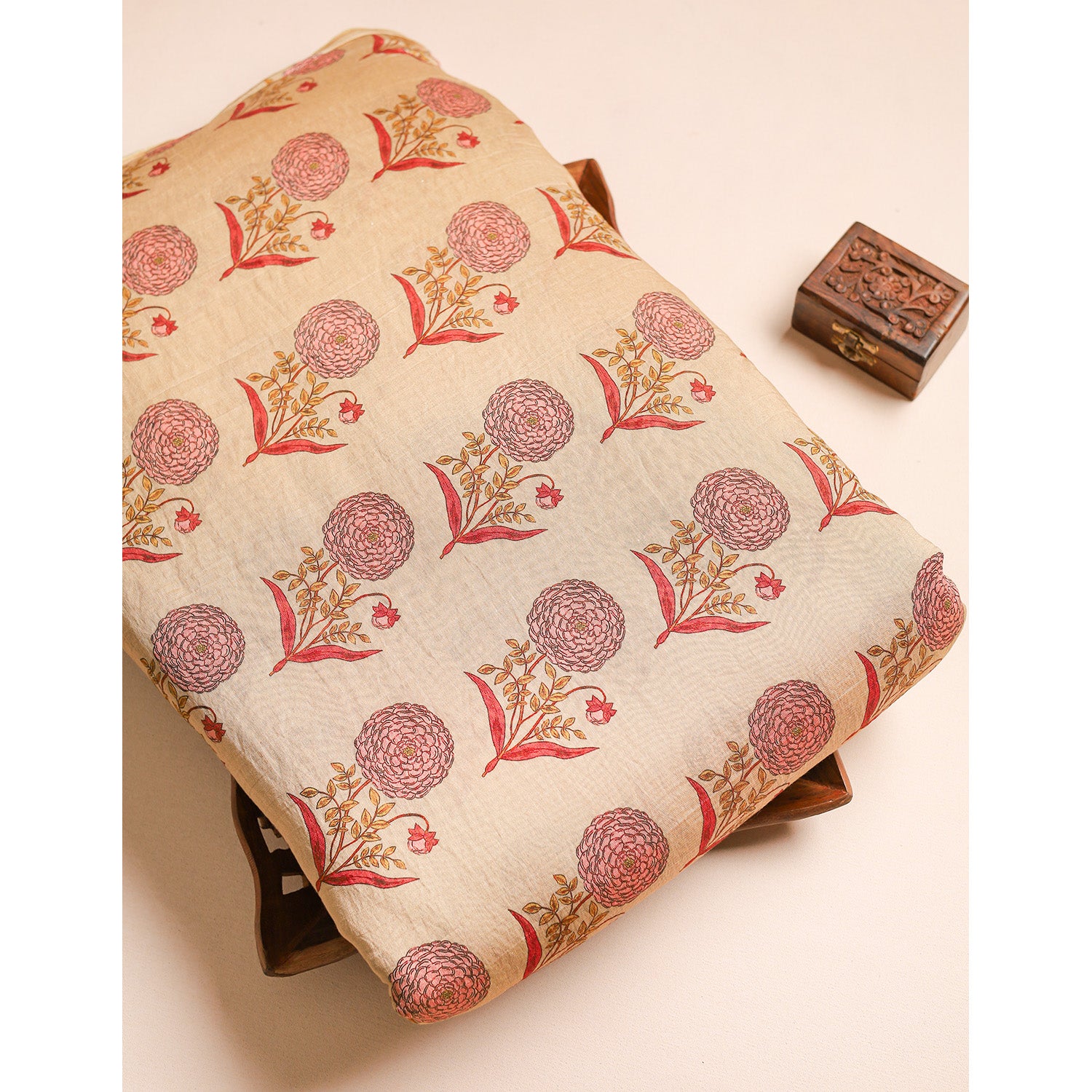 GULBAHAAR - PURE MOGRA CHANDERI SILK FABRIC