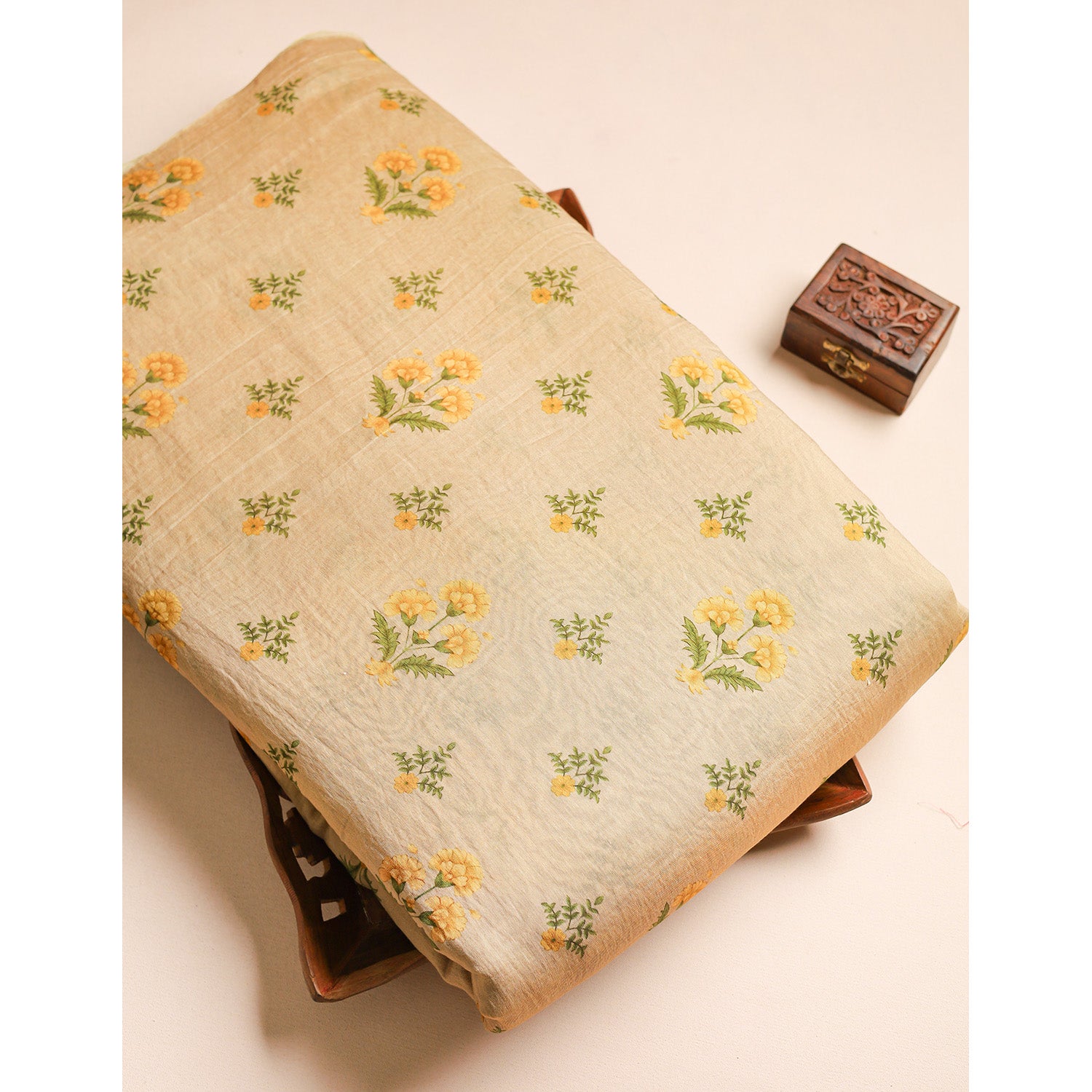 GULBAHAAR - PURE MOGRA CHANDERI SILK FABRIC