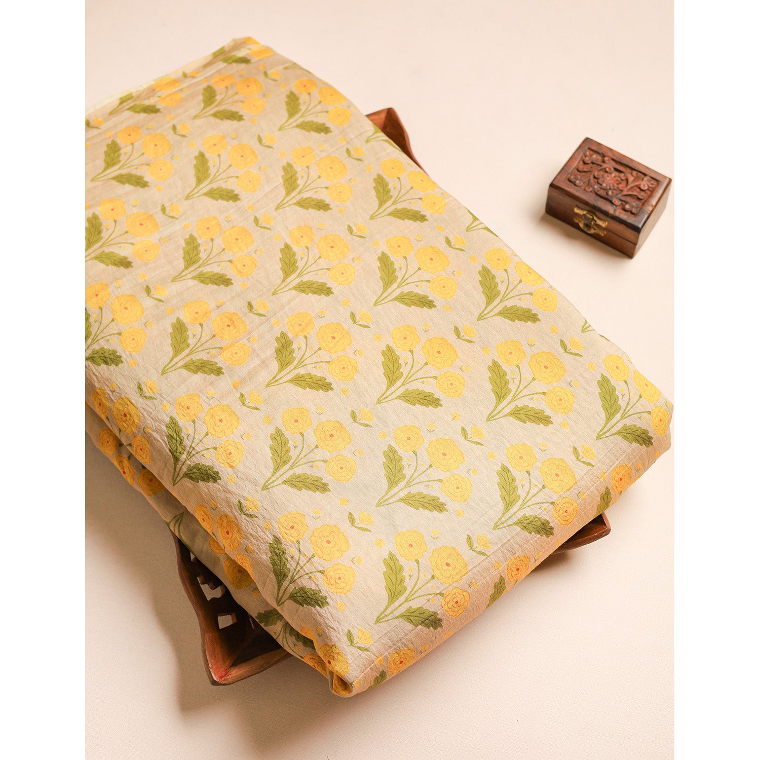 GULBAHAAR - PURE MOGRA CHANDERI SILK FABRIC