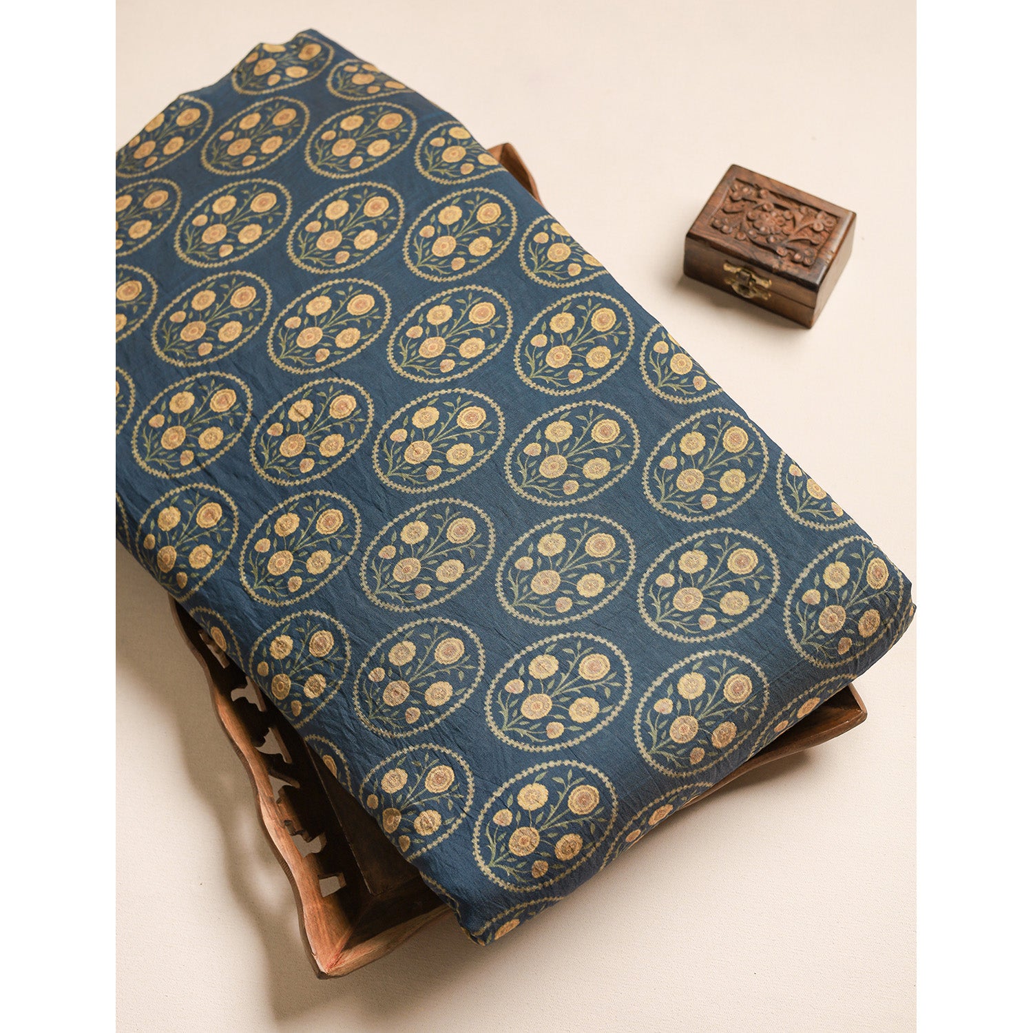 GULBAHAAR - PURE MOGRA CHANDERI SILK FABRIC