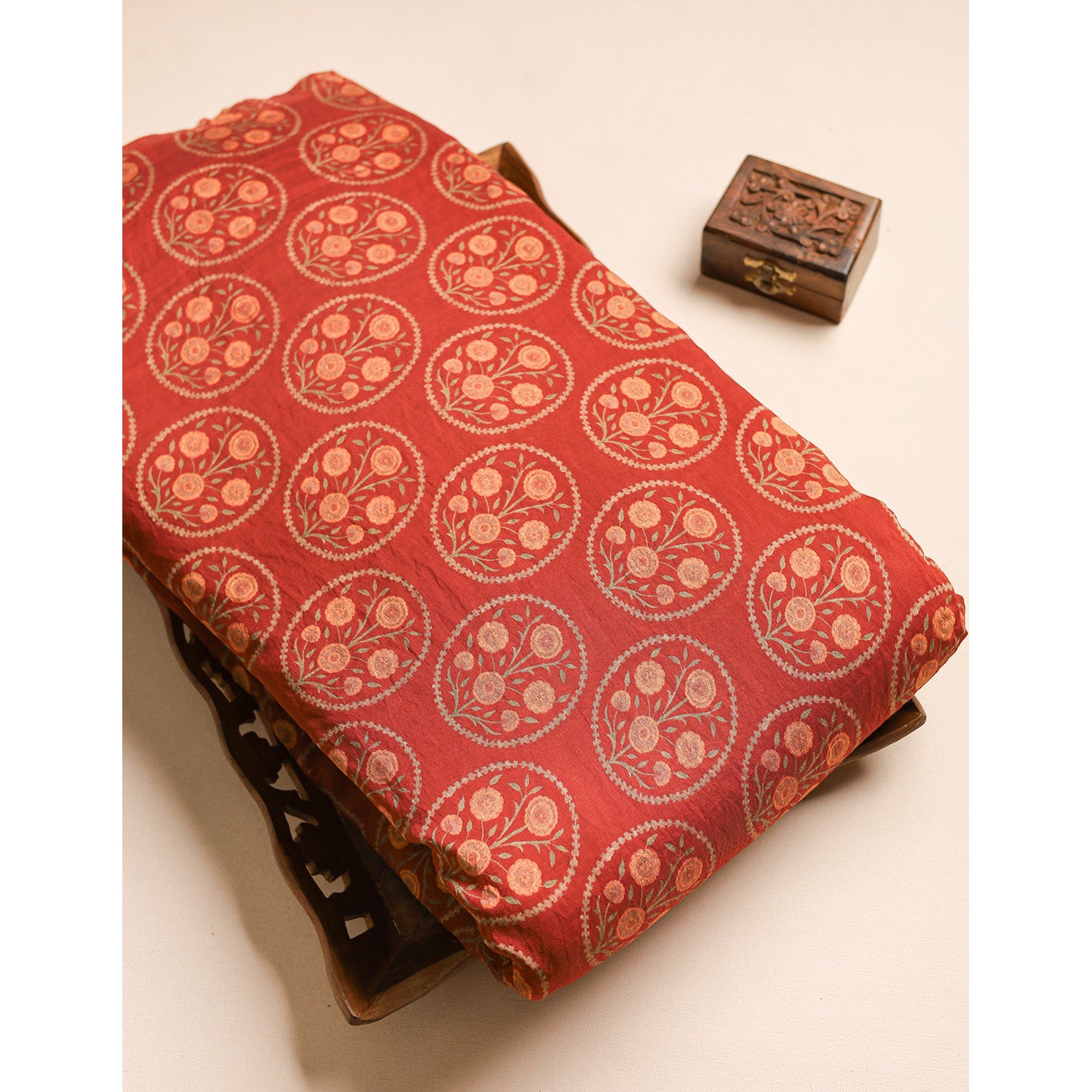 GULBAHAAR - PURE MOGRA CHANDERI SILK FABRIC