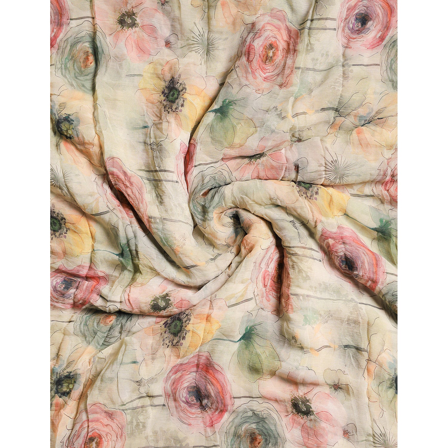 PURE CHIFFON DIGITAL PRINTED FABRIC