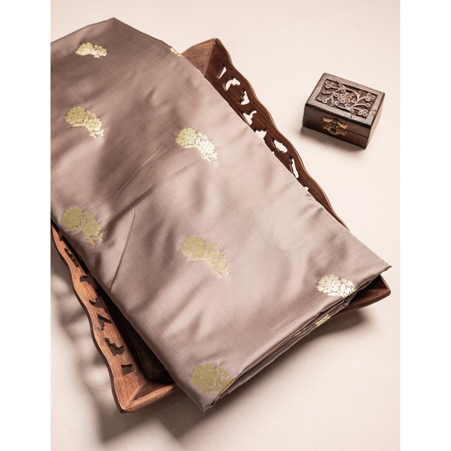 SATIN SILK BANARASI FABRIC