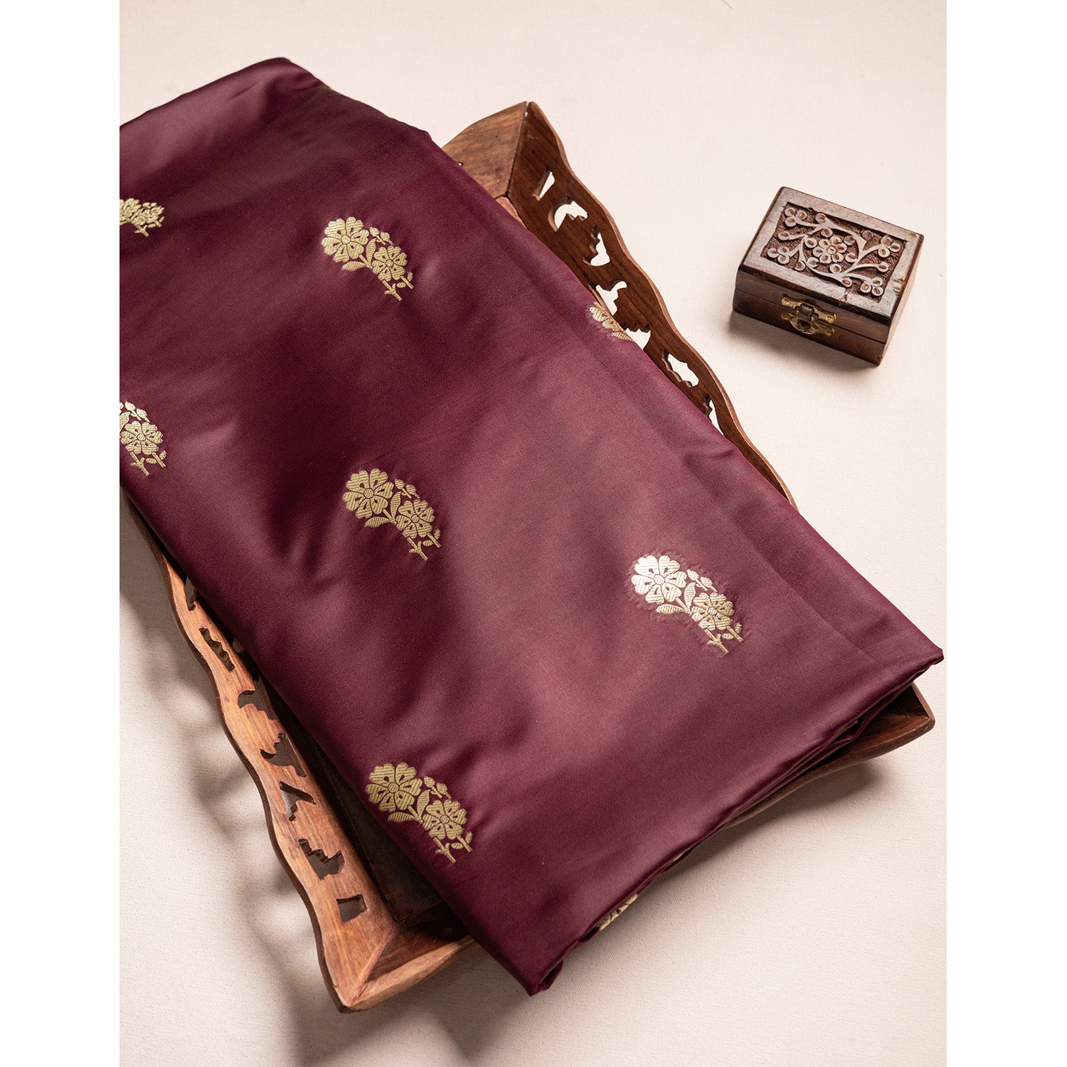 SATIN SILK BANARASI FABRIC