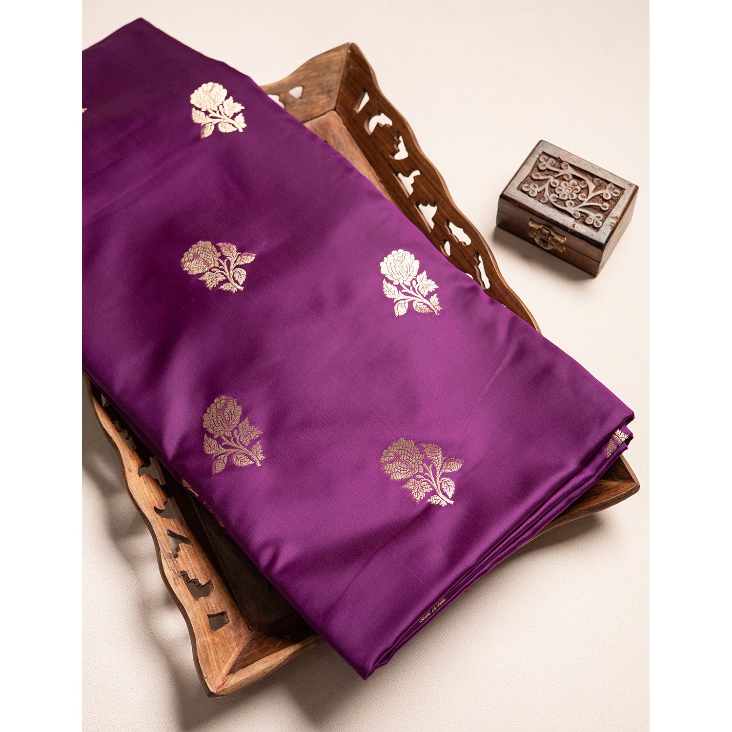 SATIN SILK BANARASI FABRIC